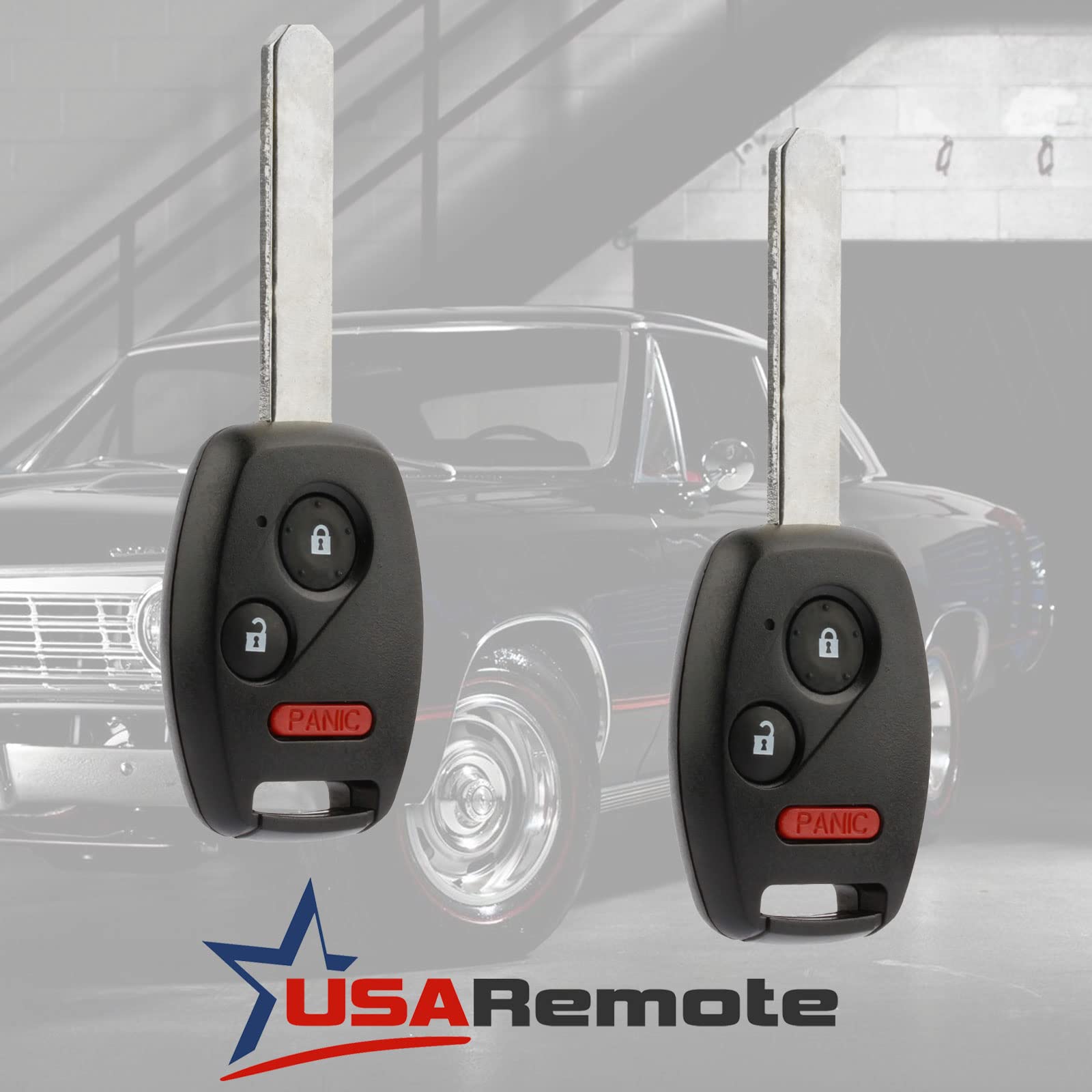Key Fob Keyless Entry Remote Fits 2008 Honda Fit / 2005 2010 Honda Odyssey / 2006 2014 Honda Ridgeline (Oucg8D 380H A), Set Of 2