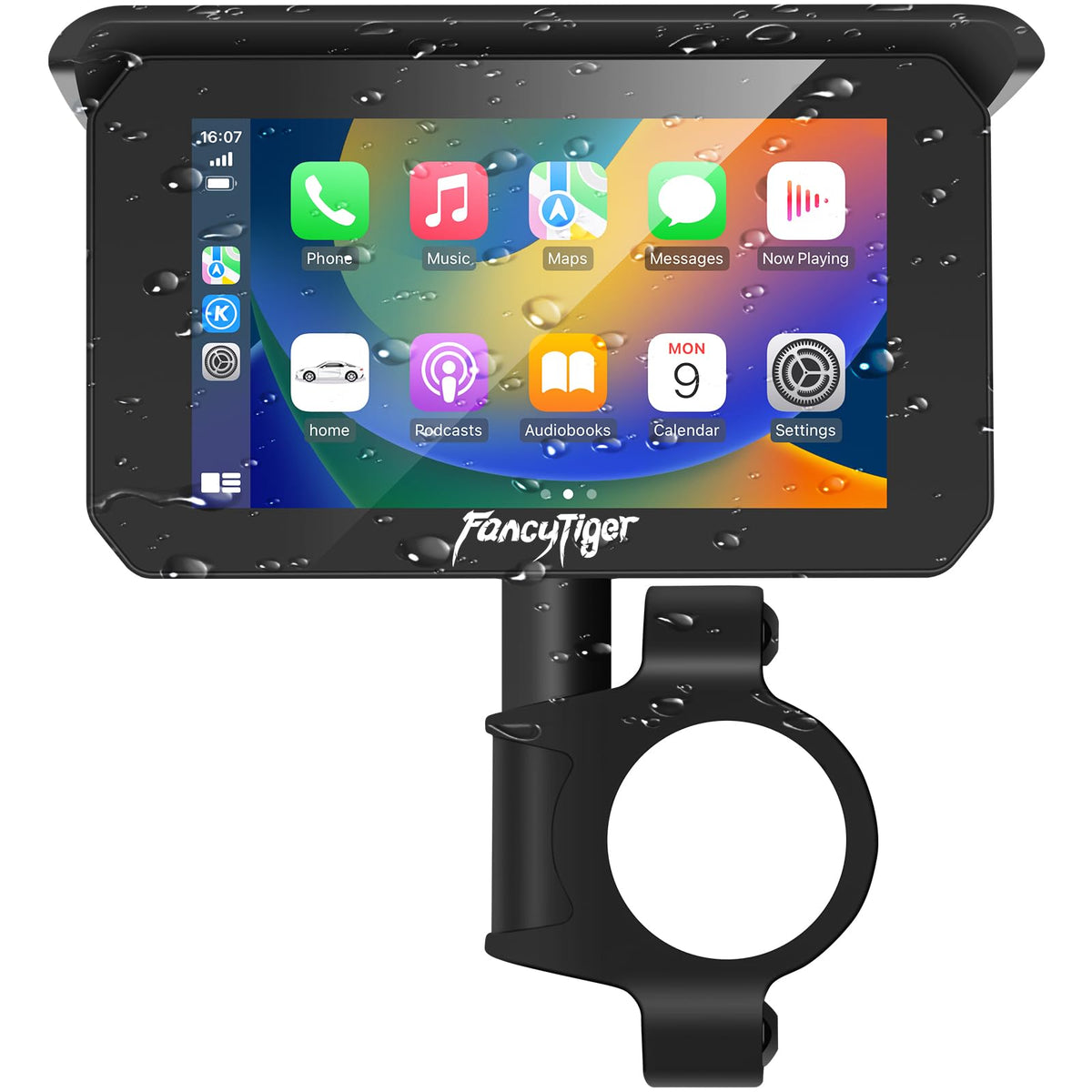 Fancytiger Motorcycle Carplay & Motorcycle Android Auto, 5 Inch Ips Motorbike Gps Touch Screen, Motorbike Gps Navigation System,