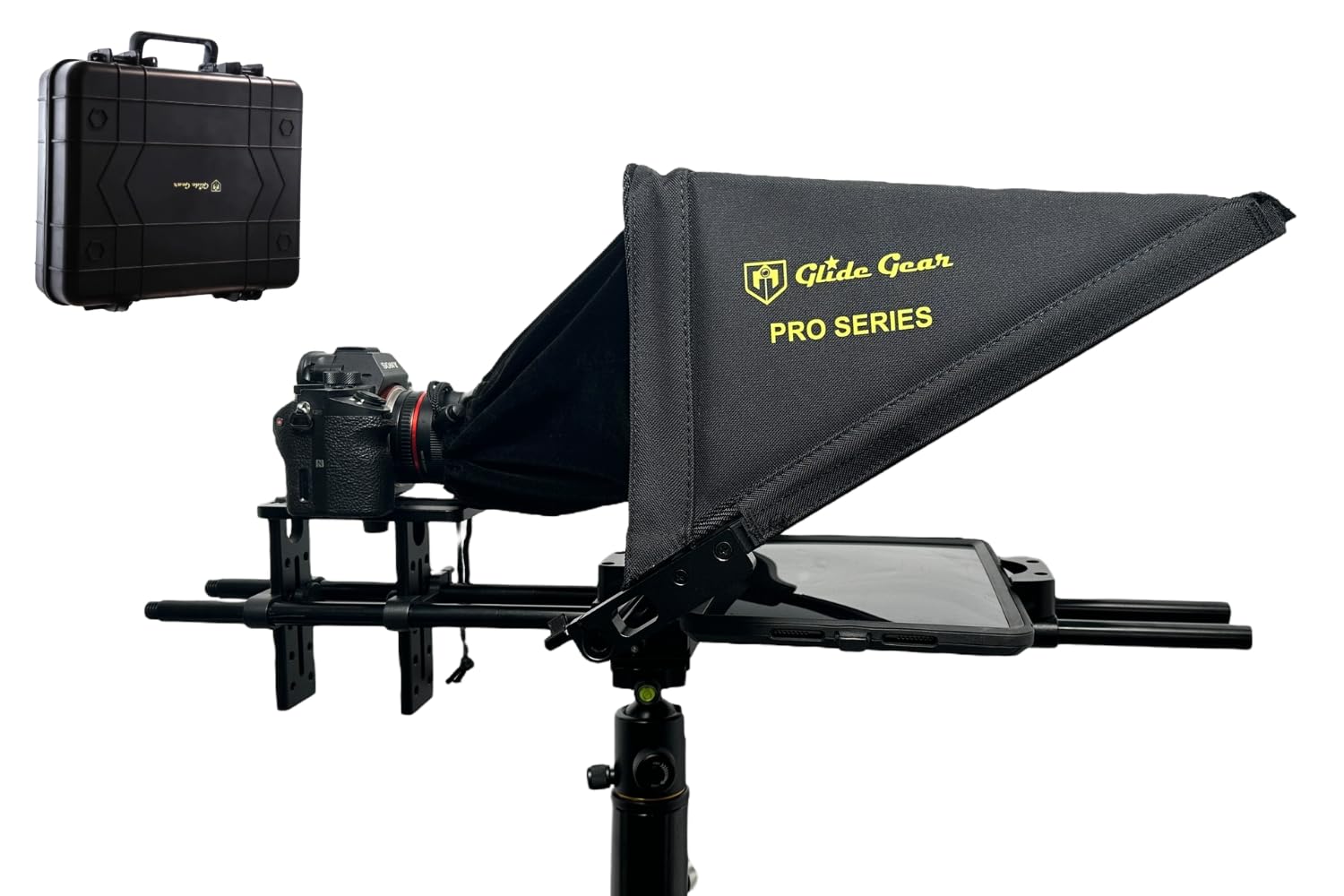 Glide Gear TMP 750 Teleprompter - All Camera & Smartphones, Tablets - 17 Glass, Hard Case, No Assembly