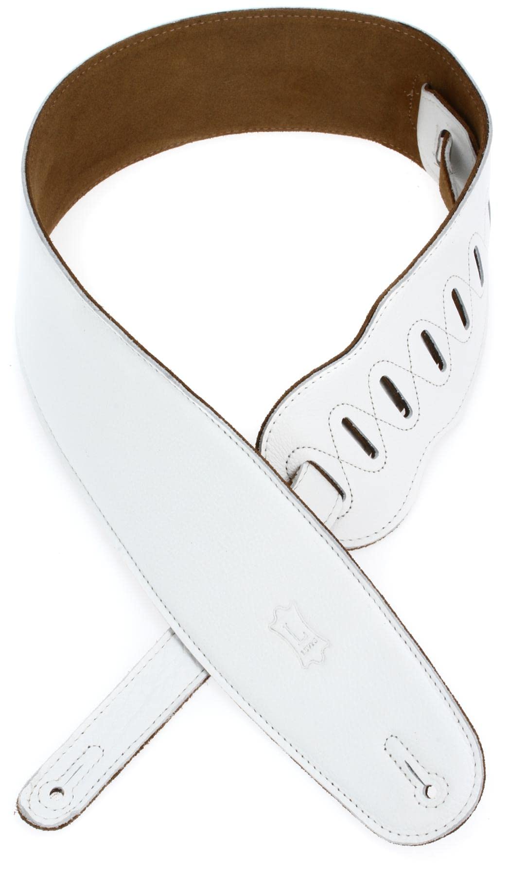 Levys Leathers M4GF-WHT 3-inch Garment Leather with Thong, White