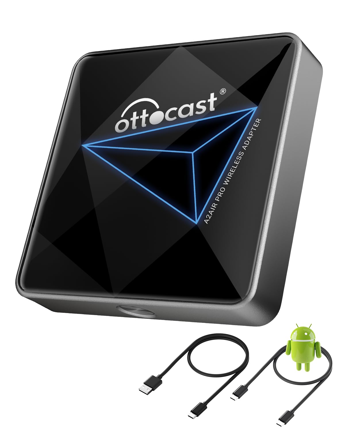 Ottocast Wireless Android Auto Adapter A2Air Pro, 2023 Upgrade Wireless Car Adapter For Android Auto, Converts Wired Android Aut