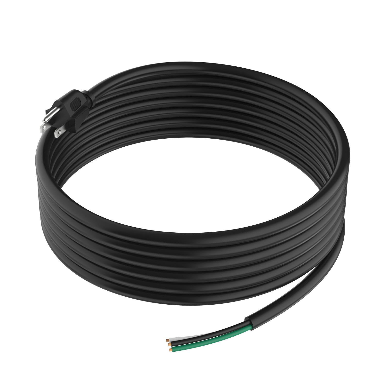 15Ft 12 Gauge 3 Prong Replacement Power Supply Cable Cord   Heavy Duty Power Cord For Power Tools, Grinder And Dishwashers, Male