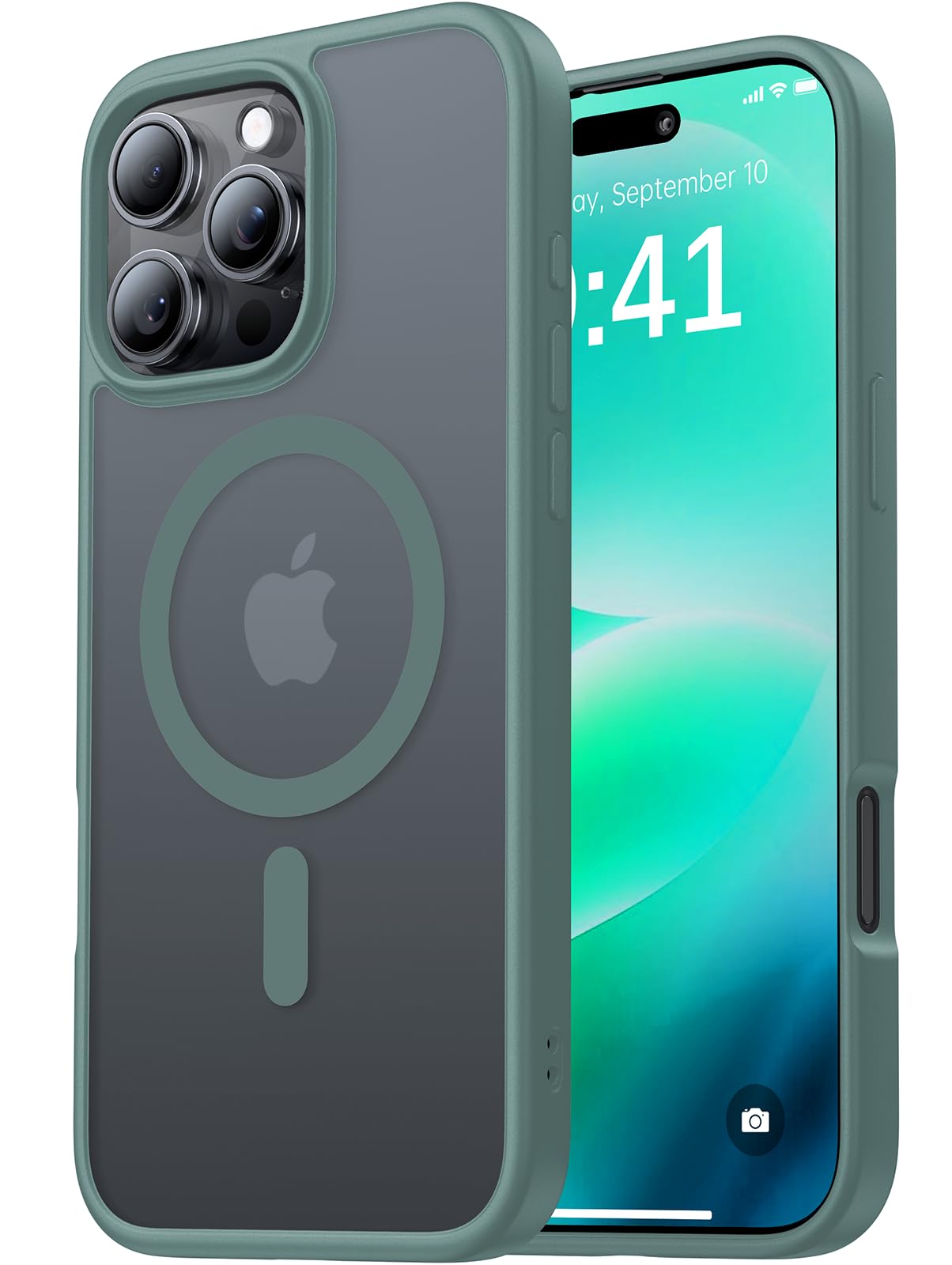 Aulofe Magnetic Shockproof For Iphone 16 Pro Max Case,Skin Friendly[Compatible With Magsafe] [Military Grade Protection]Anti Yel