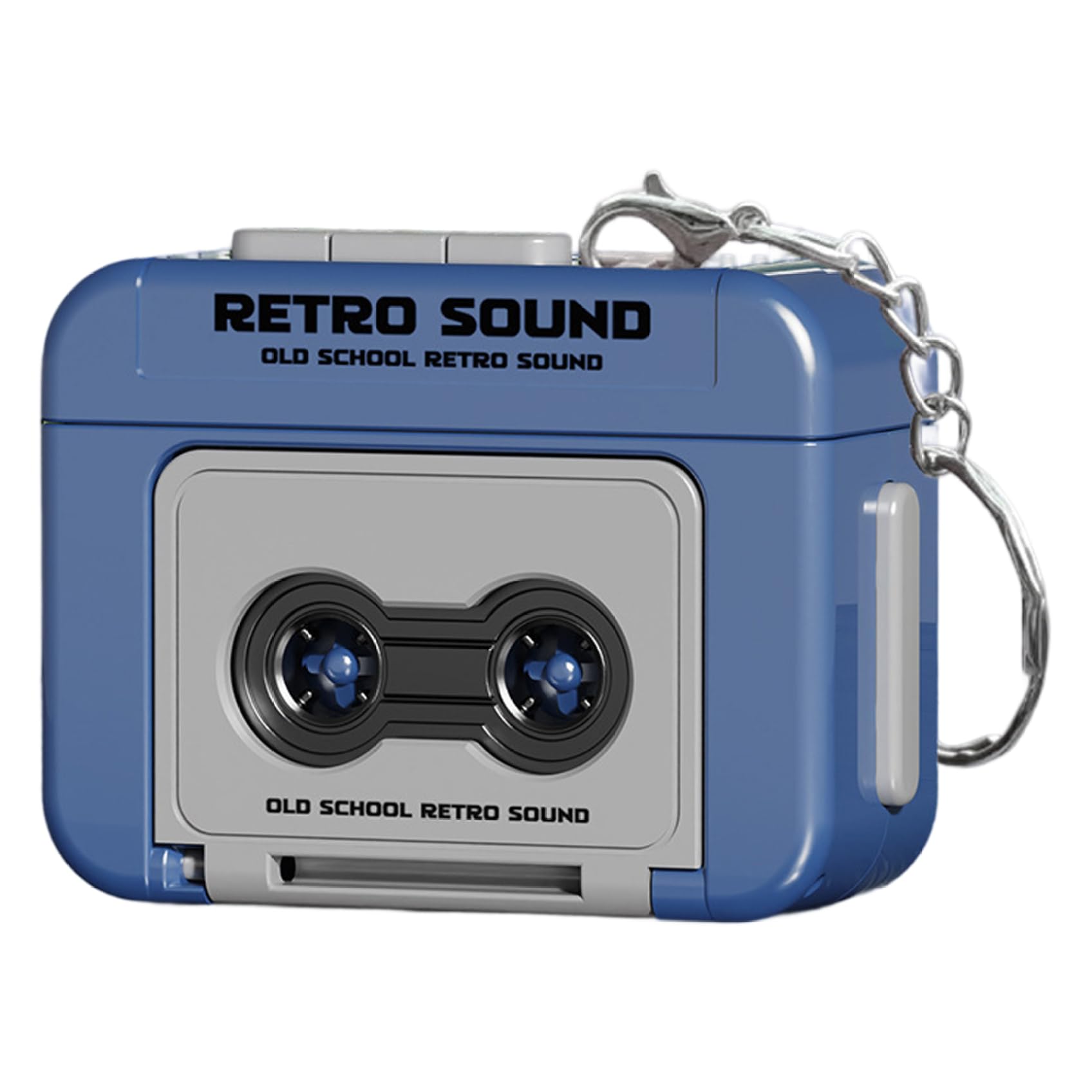 Retro Mini Cassette Tape Recorder Keychain, Plastic Recordable Microcassette Player for Backpacks, Handbags, Gifts, Portable Mus