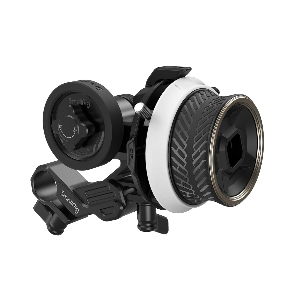 Smallrig Mini Follow Focus With A/B Stops & 15Mm Rod Clamp And Snap On Gear Ring Belt For Dlsrs And Mirrorless Cameras, Fits Dif