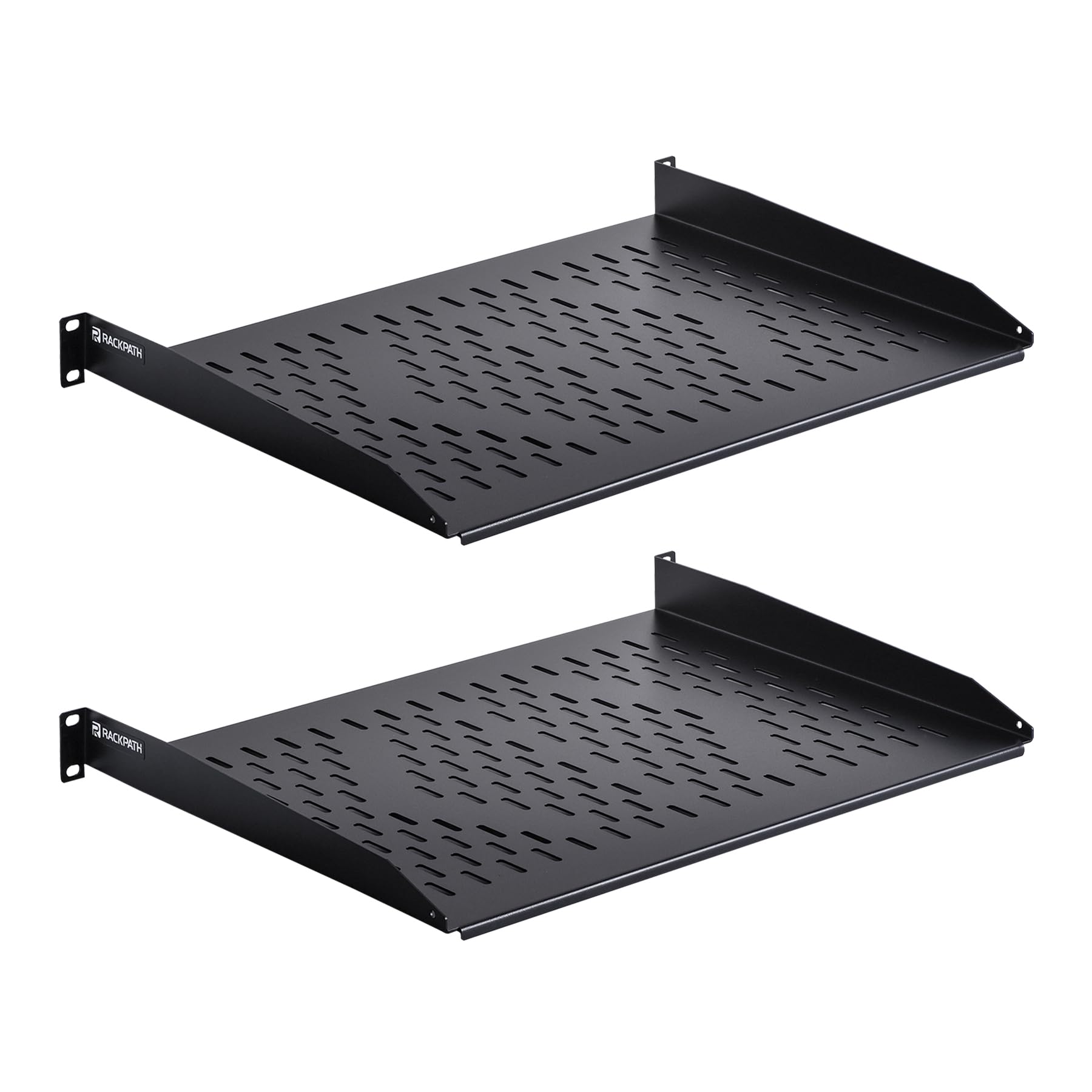 Rackpath 1U Cantilever Universal Rack Shelf   14In Deep   Rackmount Shelf For 19 Av/Network Equipment Racks   55Lbs Capacity   2