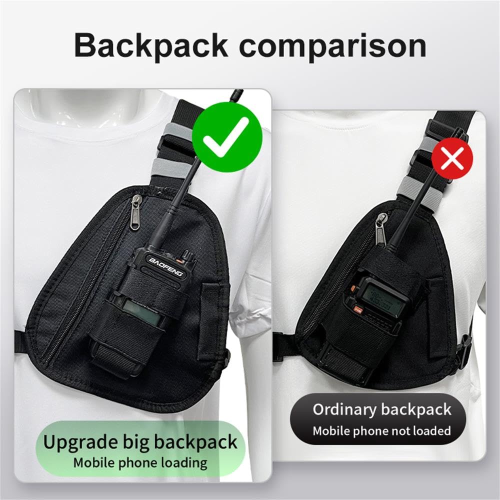 Lseng Radio Chest Harness Shoulder Radio Holster Chest Pack Adjustable Single Radio Pouch Two Way Radio Holster For Motorola Cp2