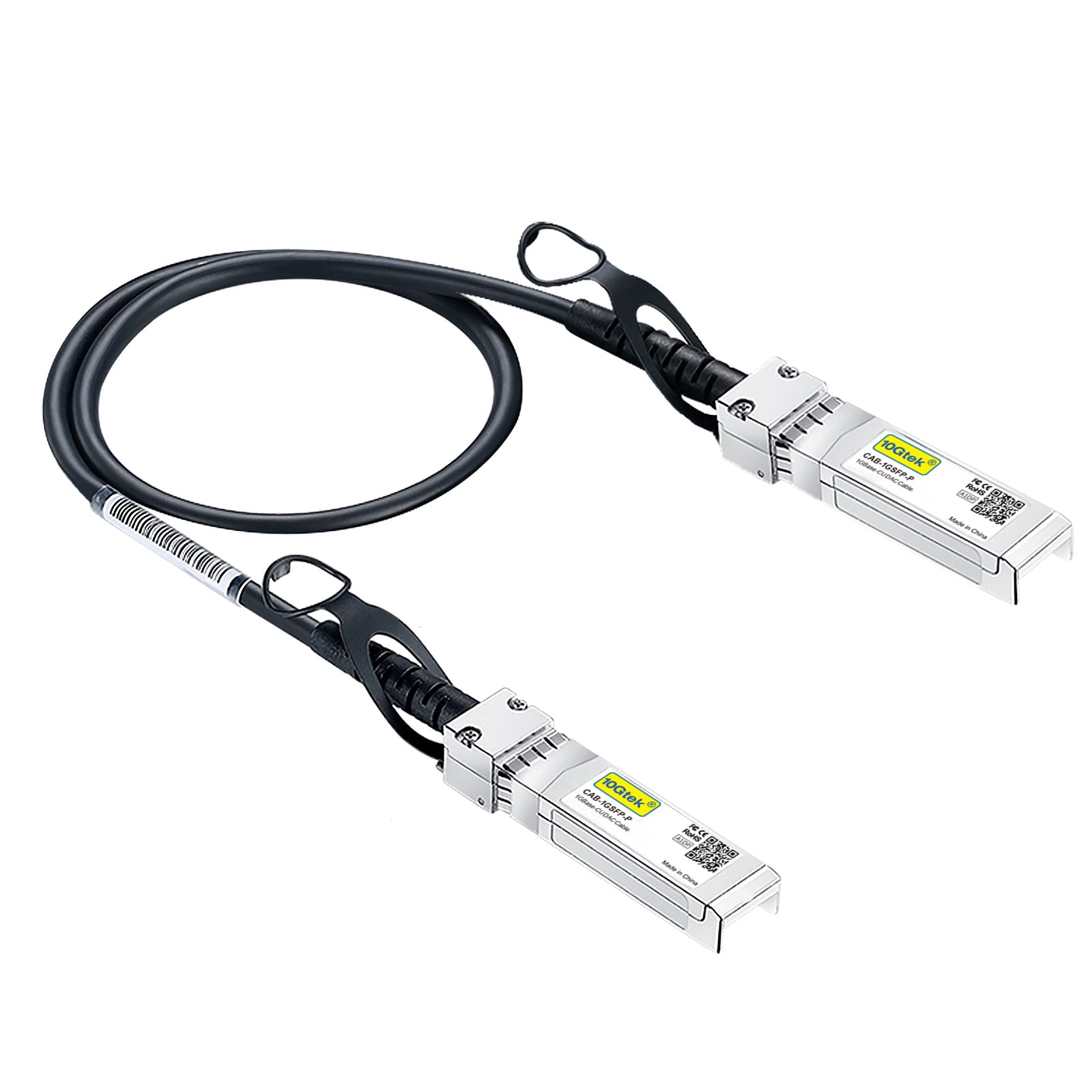 10Gtek 1.25G Sfp Dac Twinax Cable   Gigabit Passive Direct Attach Copper Twinax Sfp Cable For Cisco Sfp 1Gbase Cu0.3M, Ubiquiti