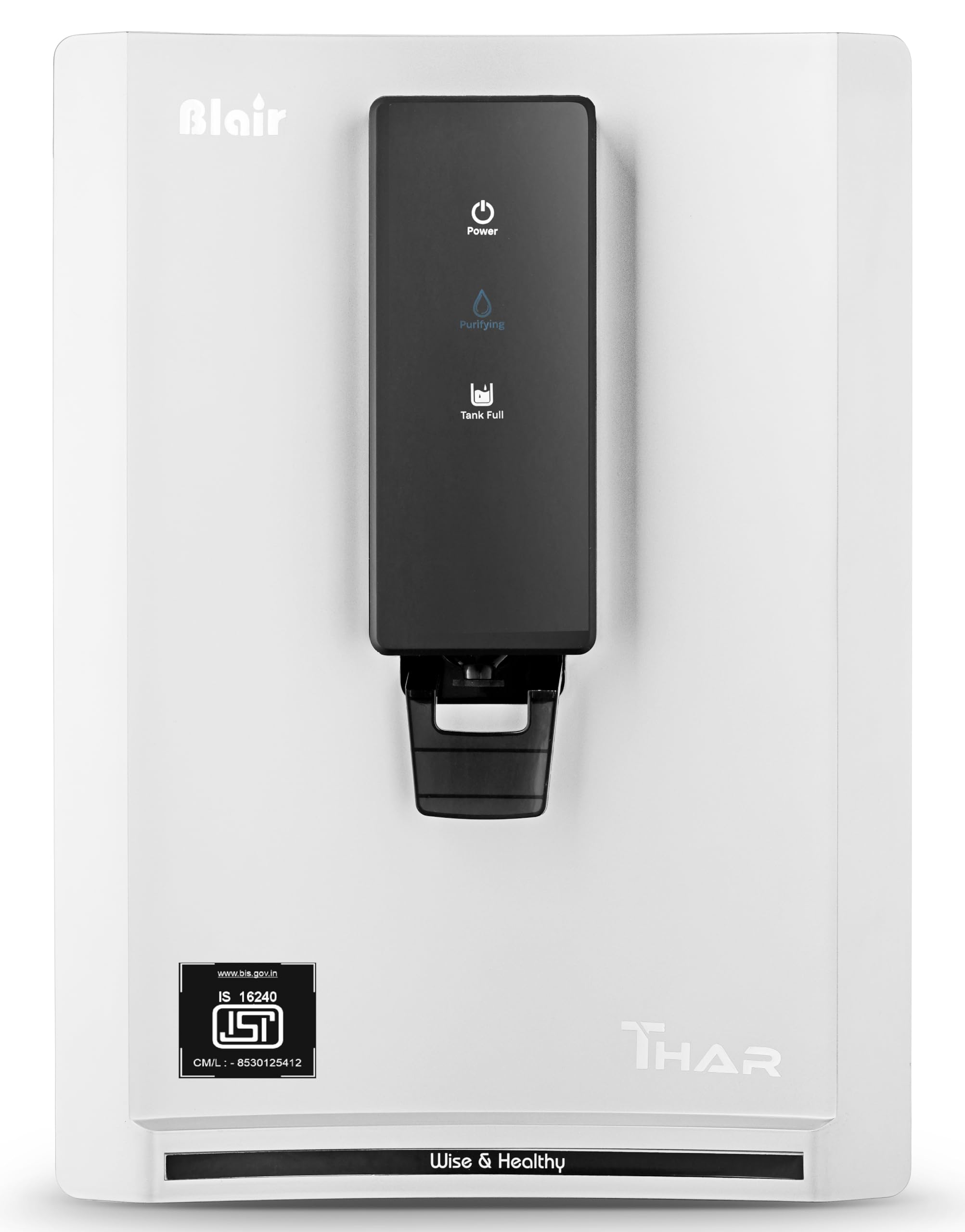 Blair Thar Water Purifier Ro+Uv+Uf+Tds Zinc+Copper+Alkaline Water Purifier For Home And Office Plus Uv Led In Tank(9 Litre),Mult