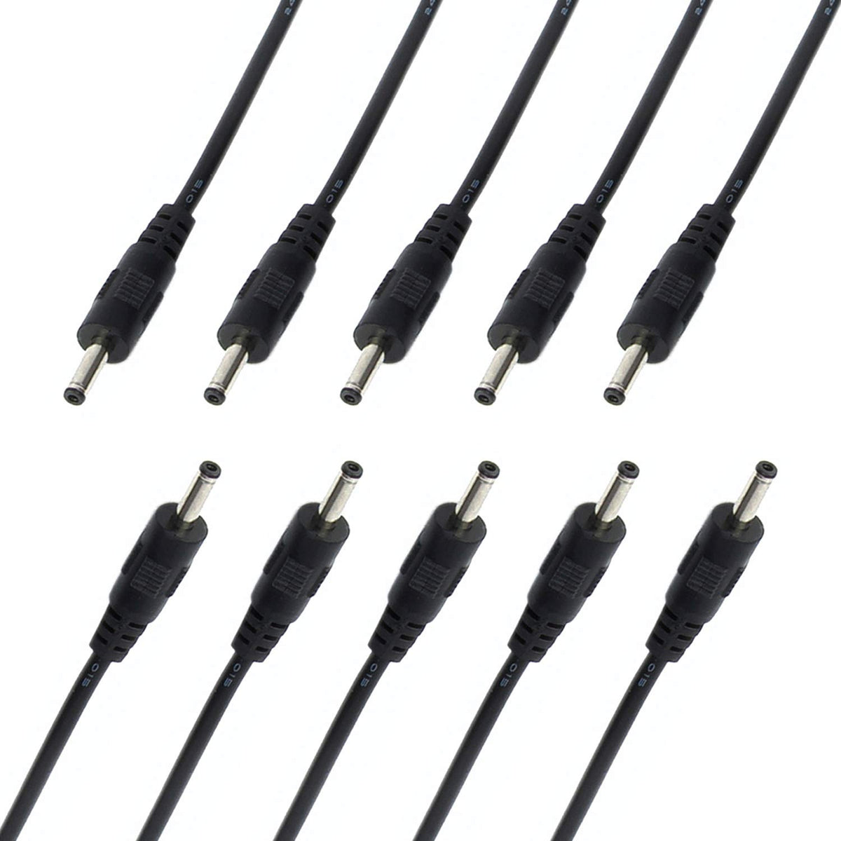 Coolm 10 Pack 3.5Mm X 1.35Mm Dc Power Male Plug Jack To Bare Wire Open End Pigtail Power Cable Cord 3.5X1.35Mm For Dc Power Supp