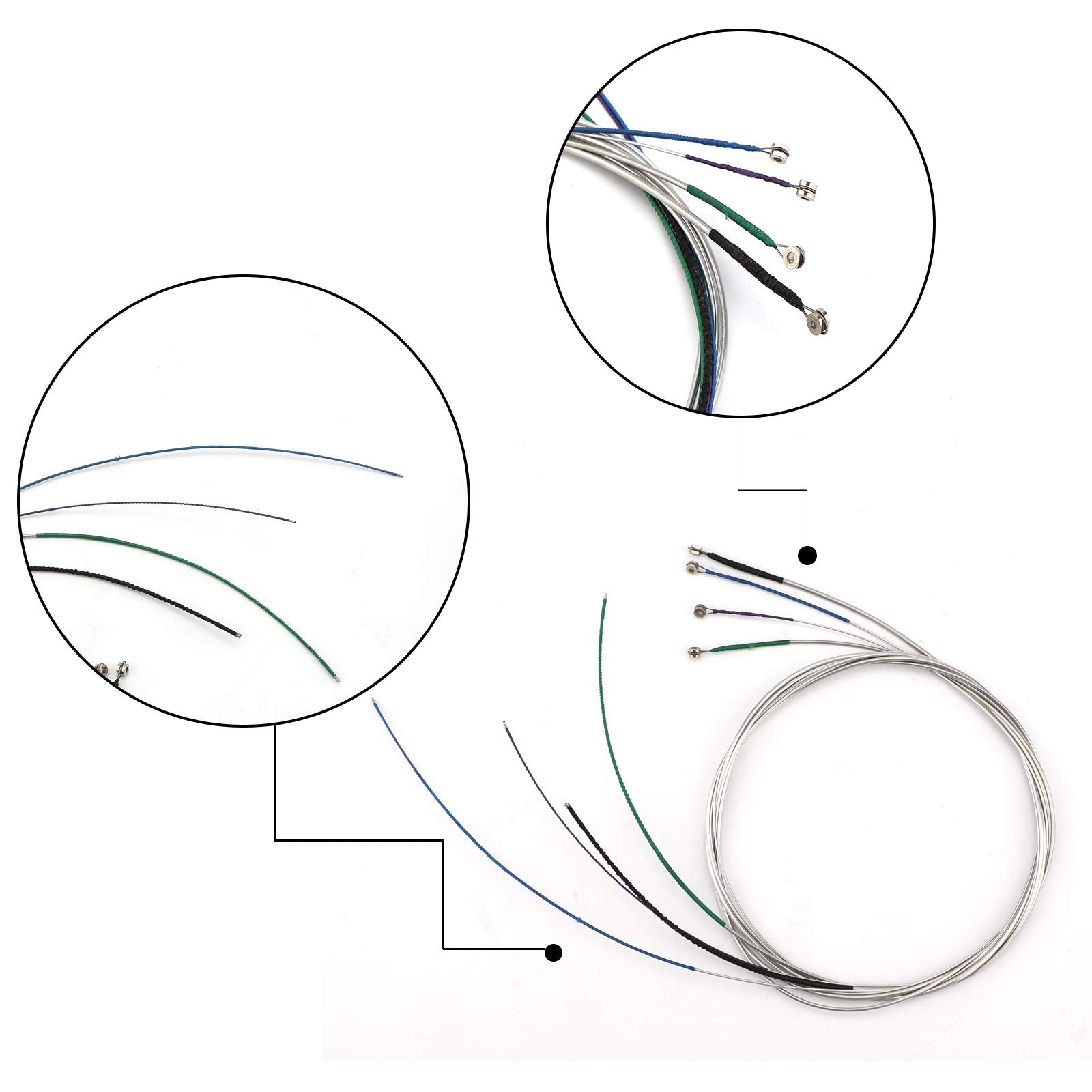 Luter 4/4 Cello String Universal Set Classic Silver String (Adgc) Steel Core With Nickel Plated Ball Head For Cello Instrument