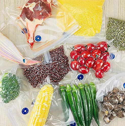 Vacuum Sealer Zipper Bags Sous Vide Bags For Food Bpa Free Reusable Resealable With Air Valve Double Layers Food Storage 3 Sizes