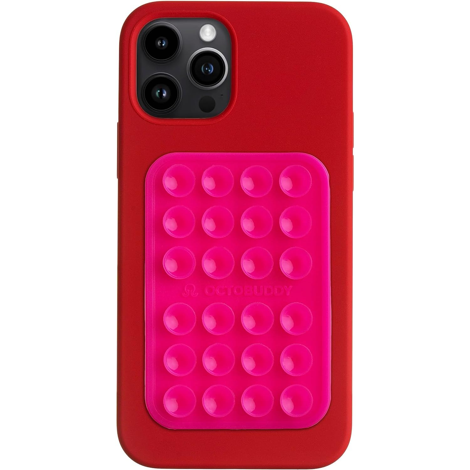 OCTOBUDDY Classic - Silicone Suction Phone Case Adhesive Mount - Hands-Free, Strong Grip Holder for Selfies & Videos - iPhone & 