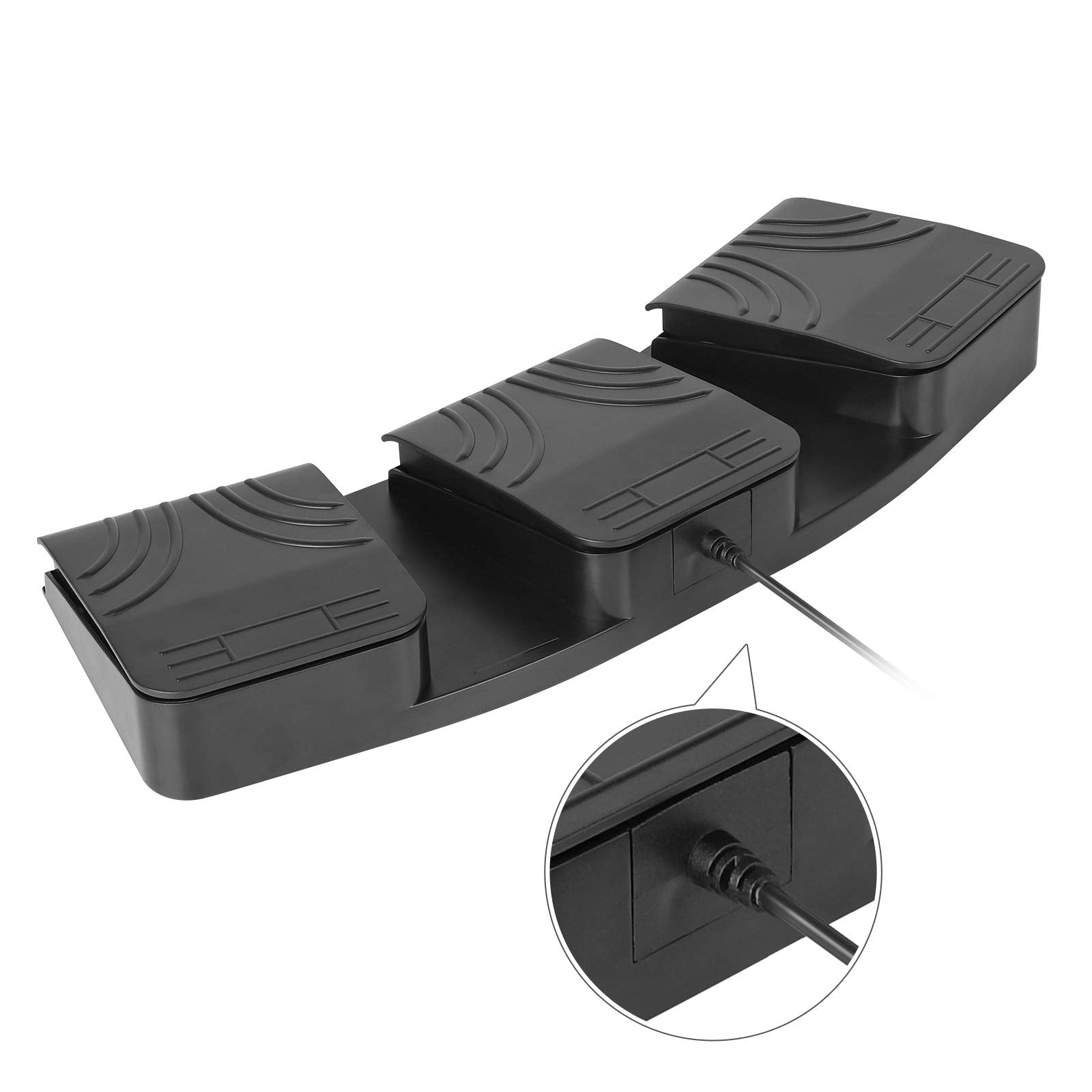 [Upgraded] Ikkegol Usb Triple Foot Pedal Optical Switch Control 3 Key Three Button Program Computer Keyboard Mouse Game Action Hid