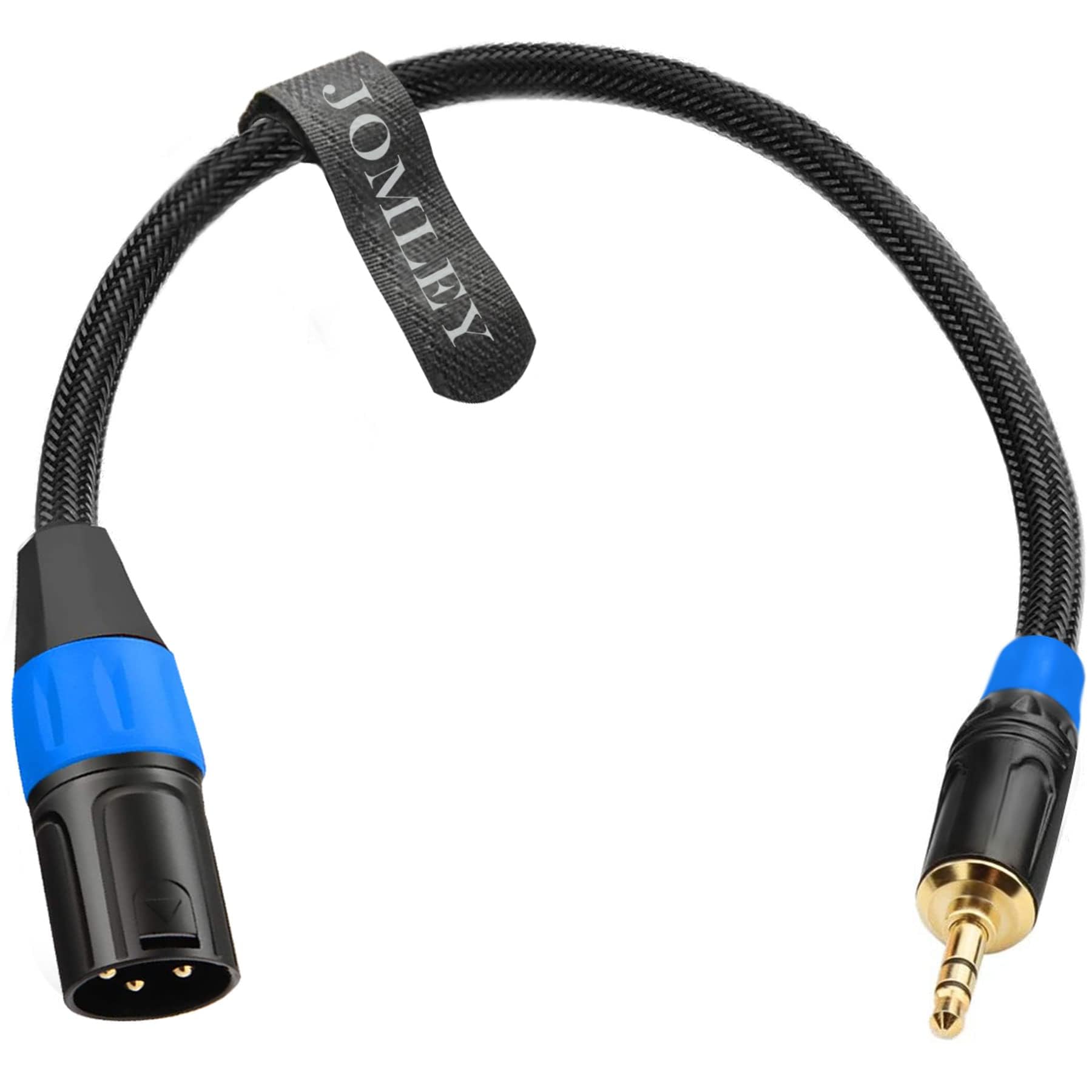 JOMLEY 3.5mm to XLR Balanced Cable, Regular XLR Male to 1/8 inch Mini Jack Cable Adapter Mono Audio Cord for Cell Phone, Laptop,