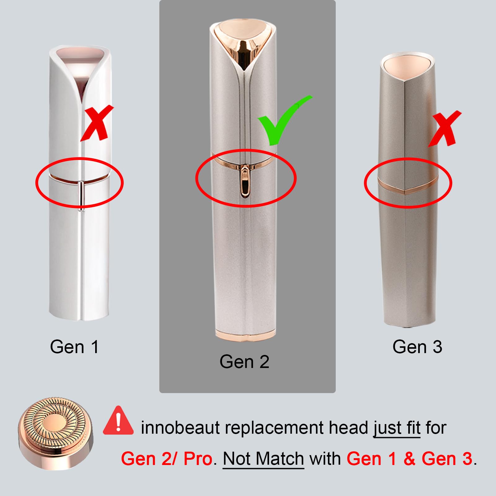 Generation 2 Refill For Flawless Replacement Heads Compatible With Finishing Touch Flawless Facial Hair Removal Gen 2 For Women