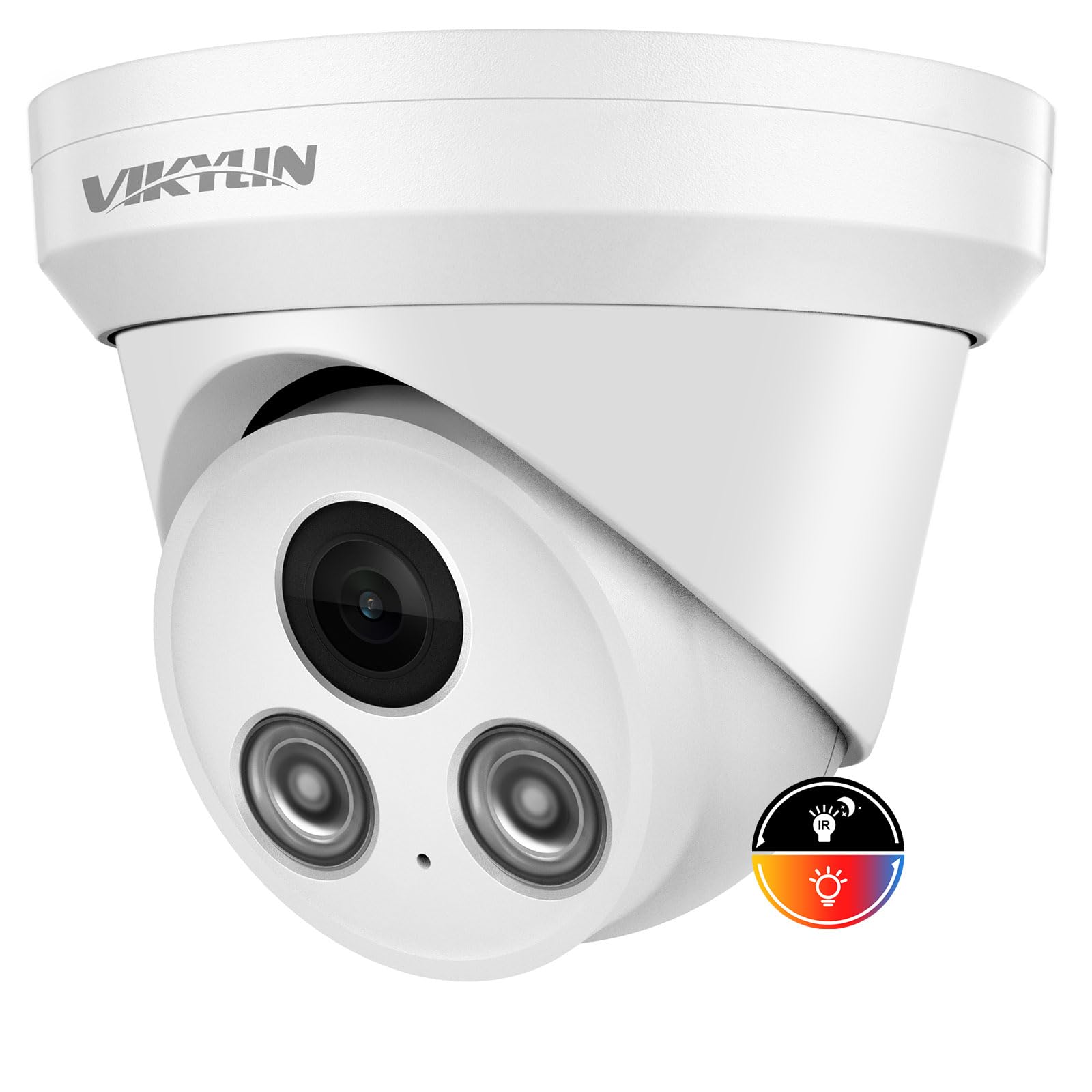 Vikylin 5Mp Ip Poe Security Camera With Smart Dual Light Full Color Night Vision, Built In Mic,Active Deterrence For Human Detec
