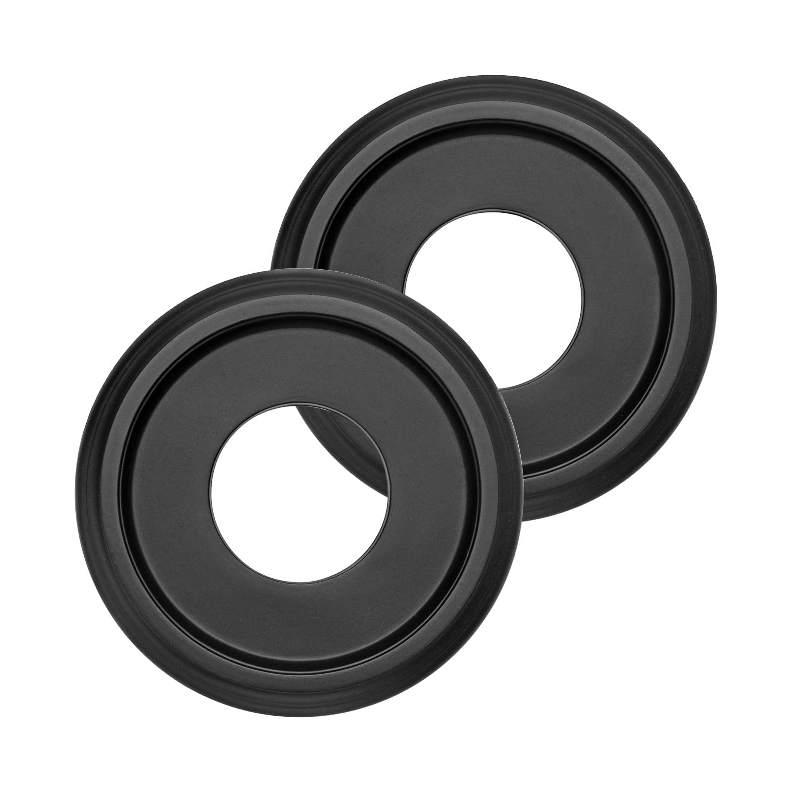 Eifhyt 2 Pack Molded Pu Ceiling Medallion For Light Fixtures And Ceiling Fans, 10'' Od X 4'' Id (Black)