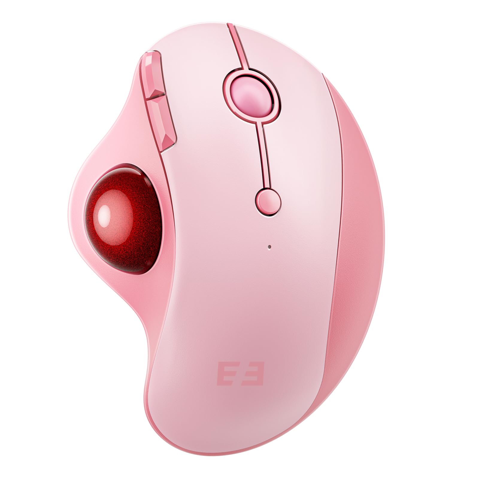 Wireless Trackball Mouse, Bluetooth Ergonomic Mouse   Rollerball Mouse Rechargeable Multi Devices Usb/Bluetooth Connection Thumb Control Mouse Compatible For Mac/Android/Windows Computers, Pink