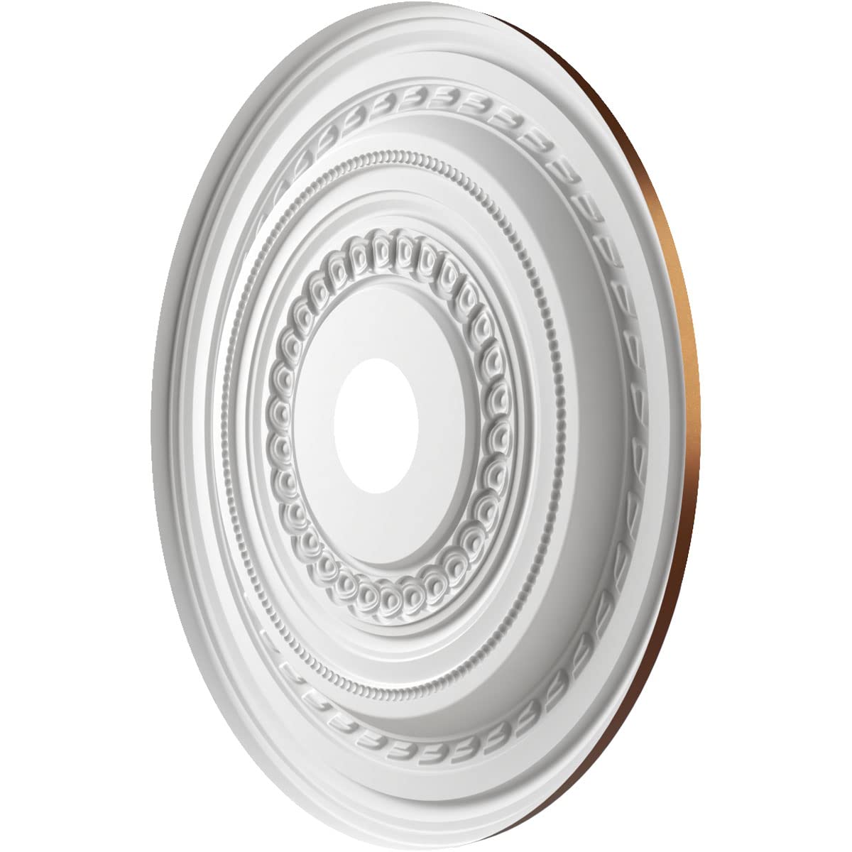 Ekena Millwork Cmp22Cocdc Cole Thermoformed Pvc Ceiling Medallion (Fits Canopies Up To 6), 22Od X 3 1/2Id X 1P, Metallic Dark Co