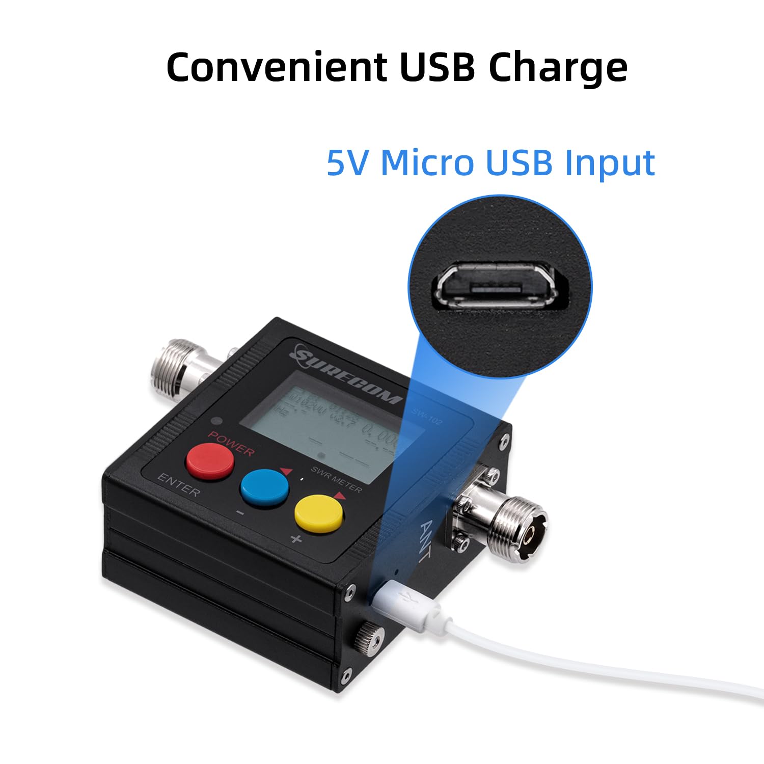 Surecom Gam3Gear Sw 102S So239 Connector Digital Vhf Uhf 125 525Mhz Power & Swr Meter