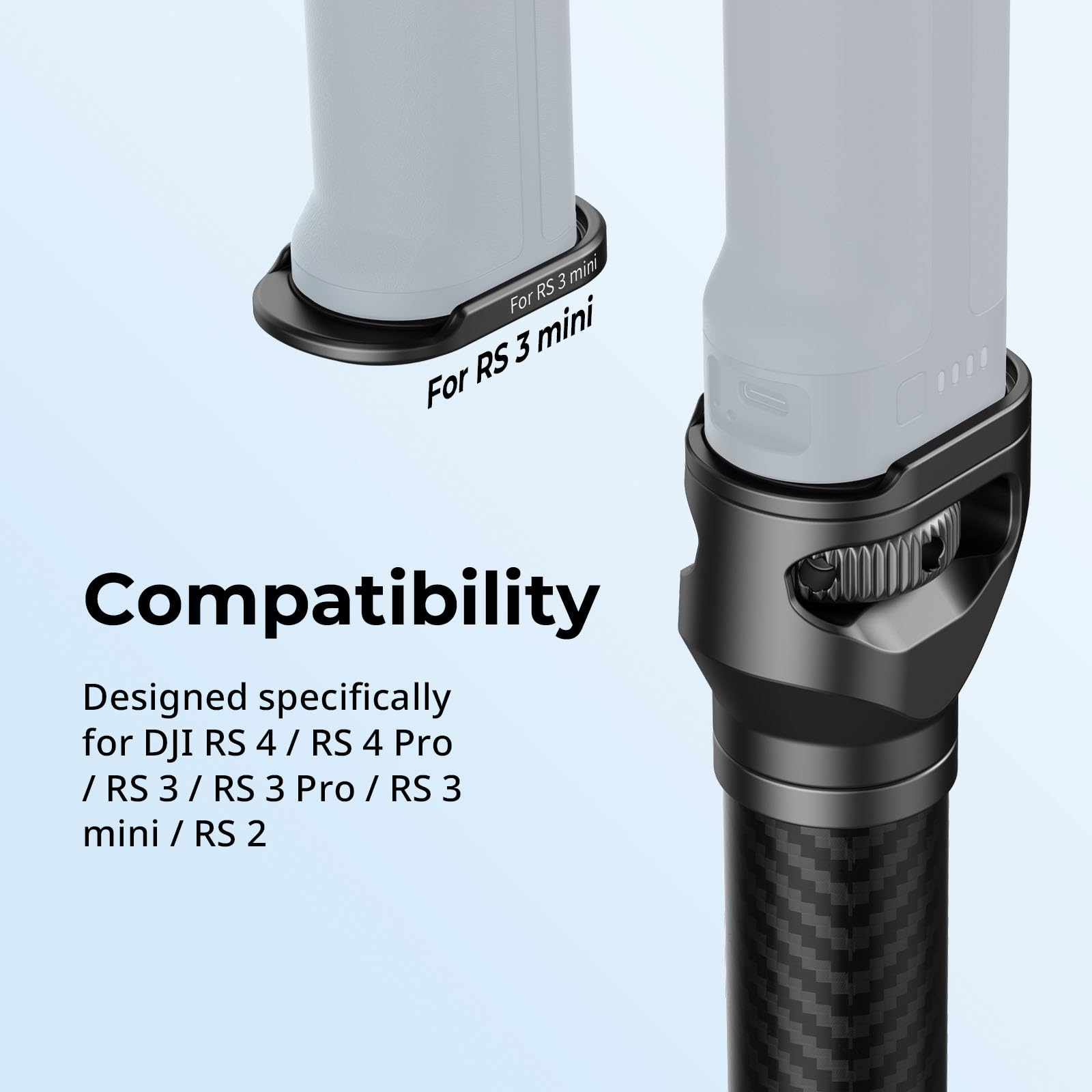 Smallrig Gimbal Extension Pole, 15 / 37Cm Carbon Fiber Stabilizer Extension Arm With Anti-Deflection Baffle And 1/4-20 Screw For