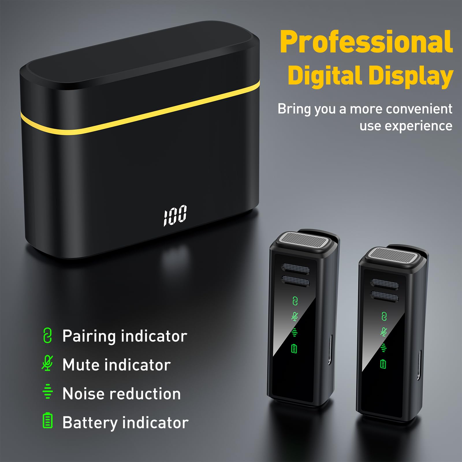 Vezqua Wireless Lavalier Microphone For Iphone 15, Android, Pc, Laptop, Usb C Mini Microphone With Noise Cancellation, Mini Micr