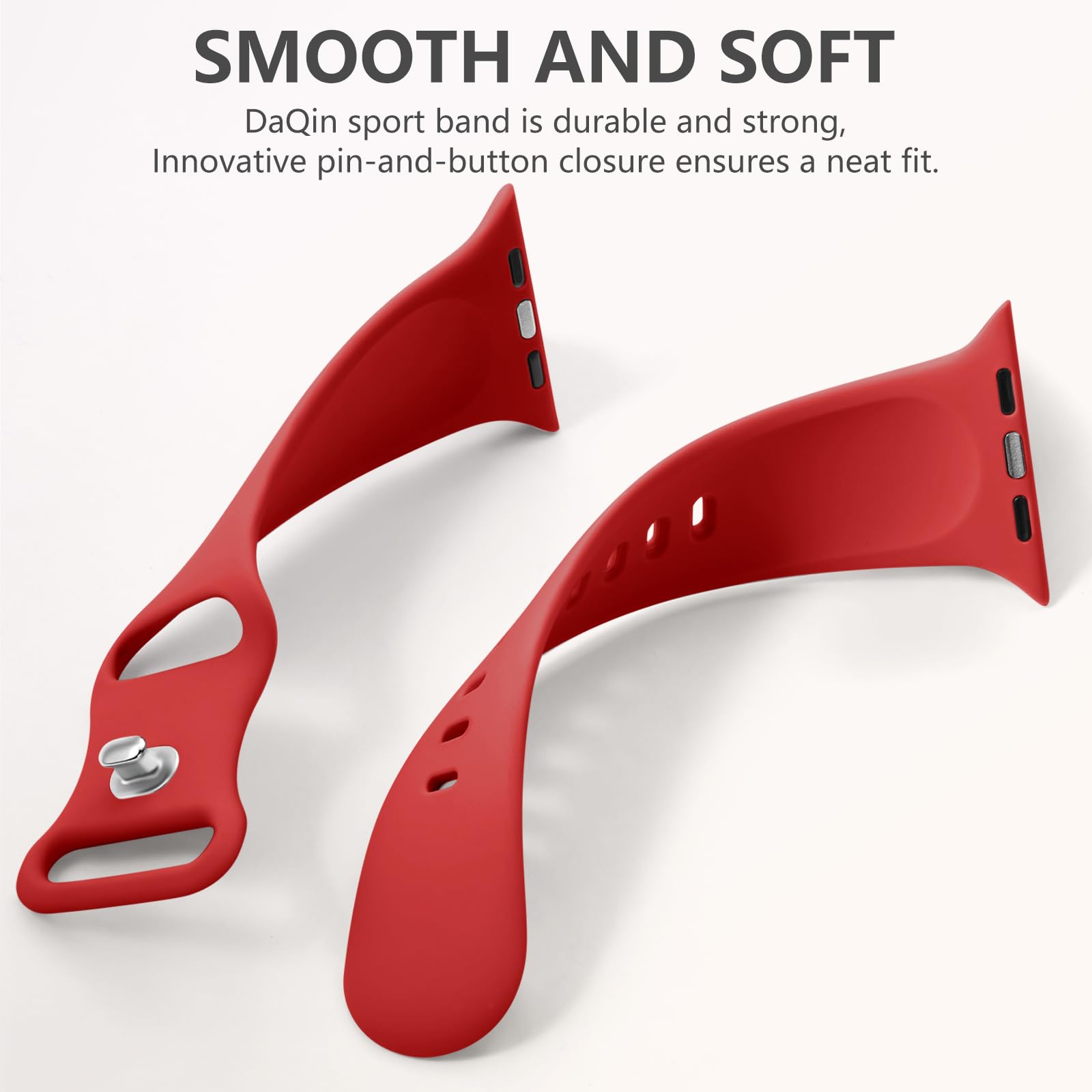 Daqin Compatible With Apple Watch Band 46Mm 42Mm 45Mm 46Mm 49Mm 38Mm 40Mm 41Mm Women Men, Soft Silicone Waterproof Strap For App