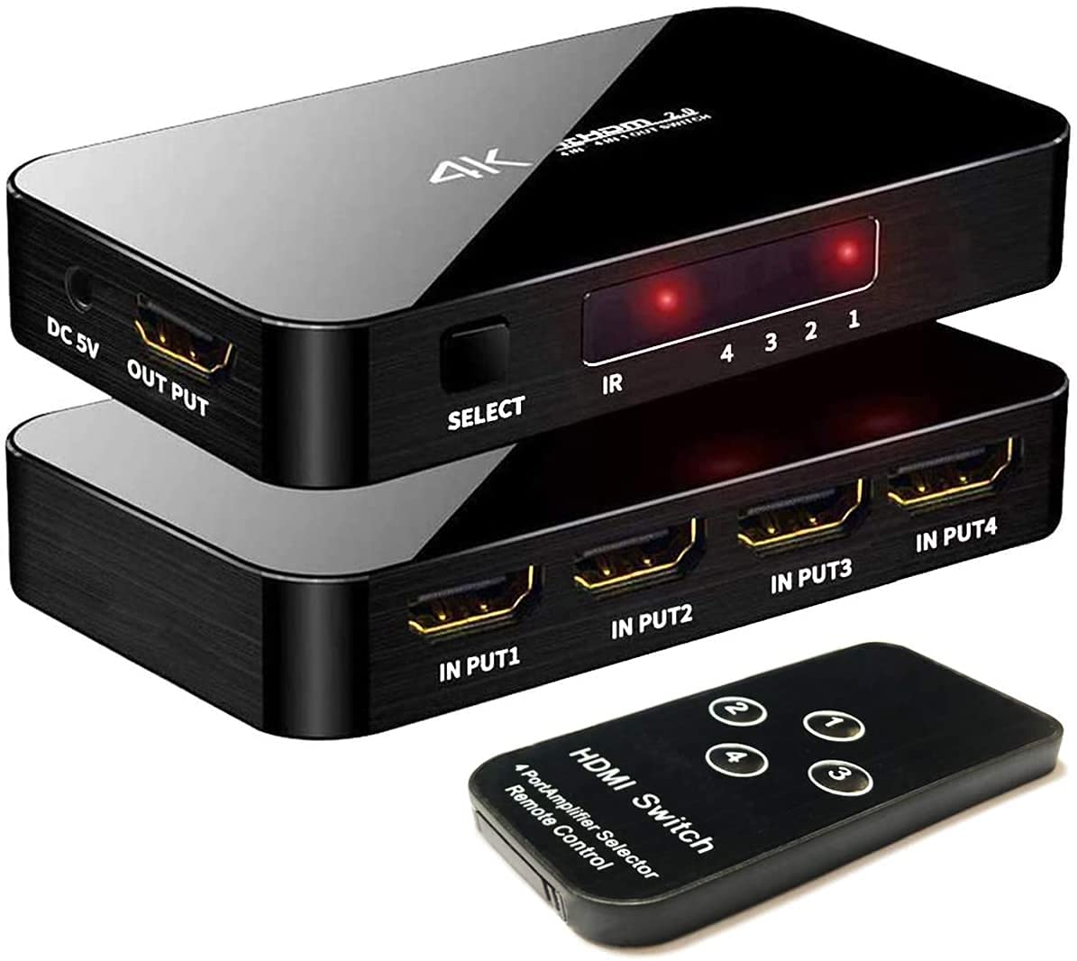 Hdmi Control Hdmi Switch 4X1, 4K Ultra Hd Hdmi Switcher Support Hdmi 2.0 Hdcp 2.2 ...