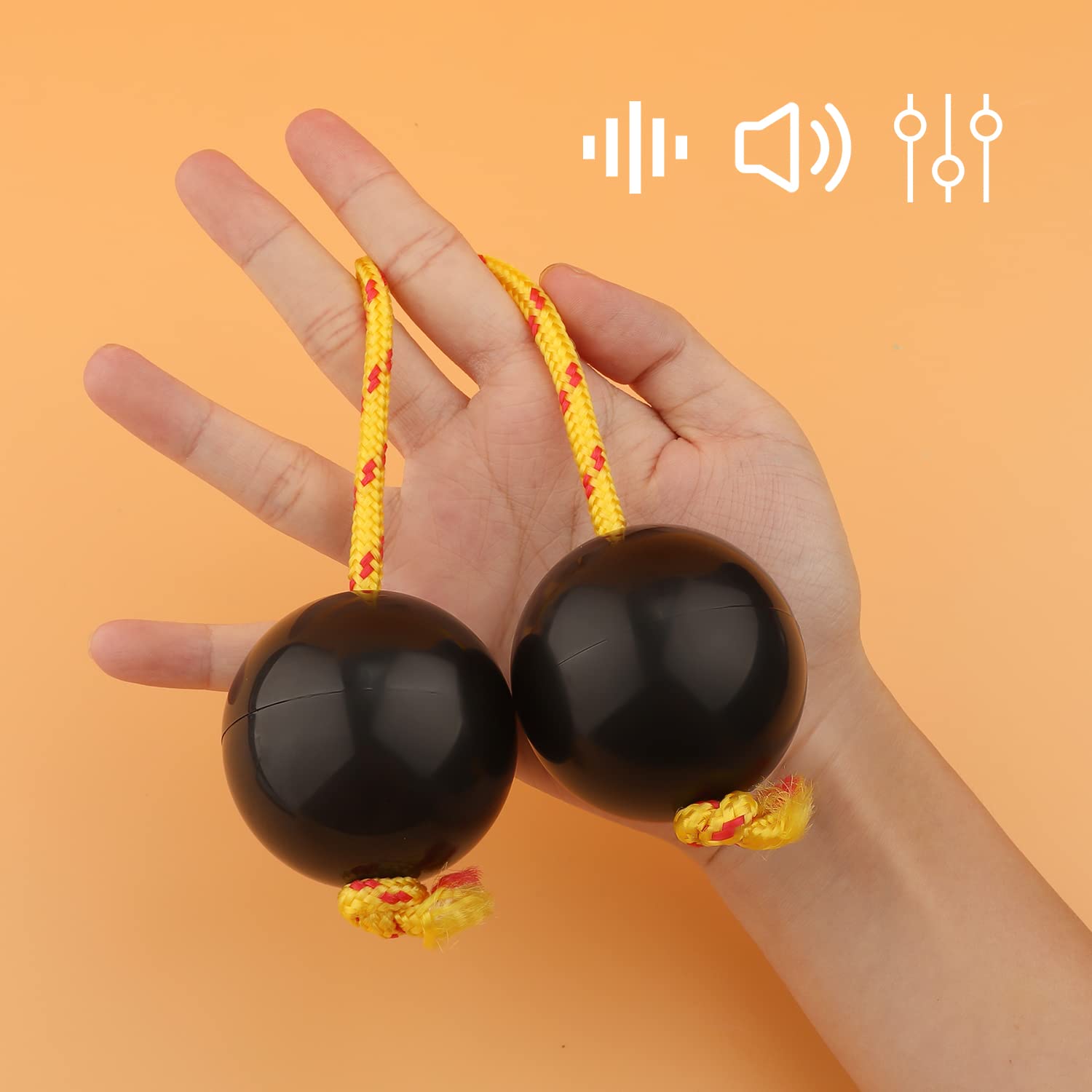 2 Pack Aslatuas Rhythmic Ball, Kashaka Shaker Instrument Classical African Shaker Rattle Hand Percussion For Kids Adults Beginne