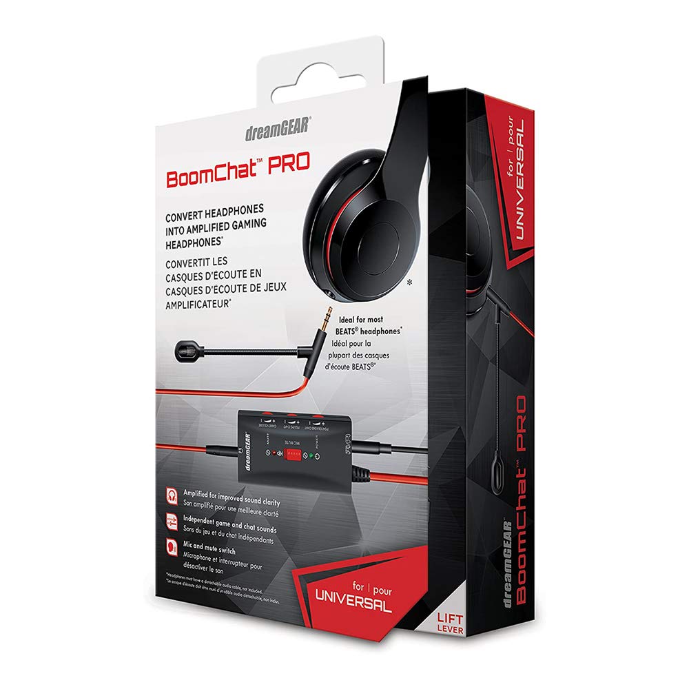 Dreamgear   Boomchat Pro   Covert Music Headphones Into Gaming Headphones, Includes Boom Mic And Audio Controls