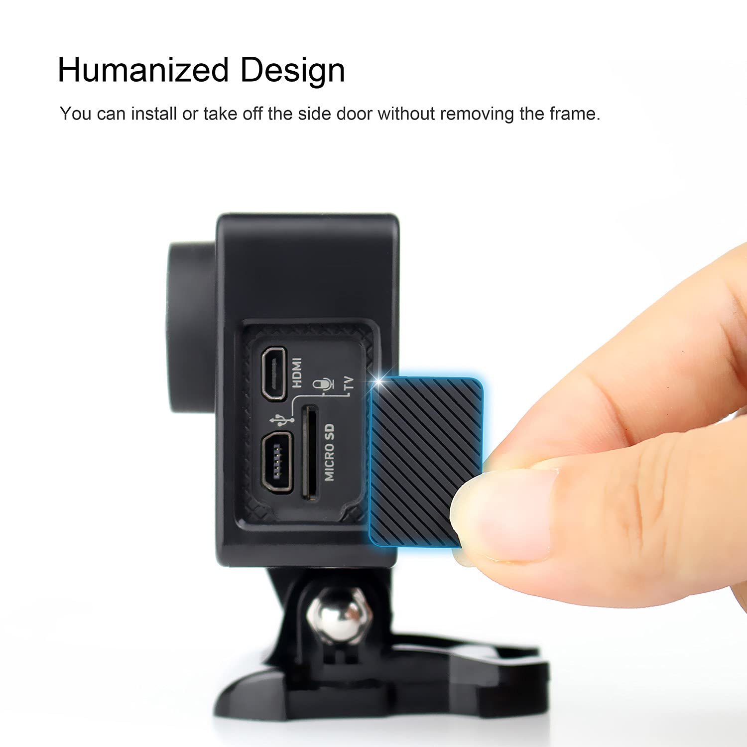 Yallsame Frame Mount Case For Gopro Hero 4 3 3+ With Lens Cap And Side Door Cap Protective Wire Connectable Skeleton Housing Cas