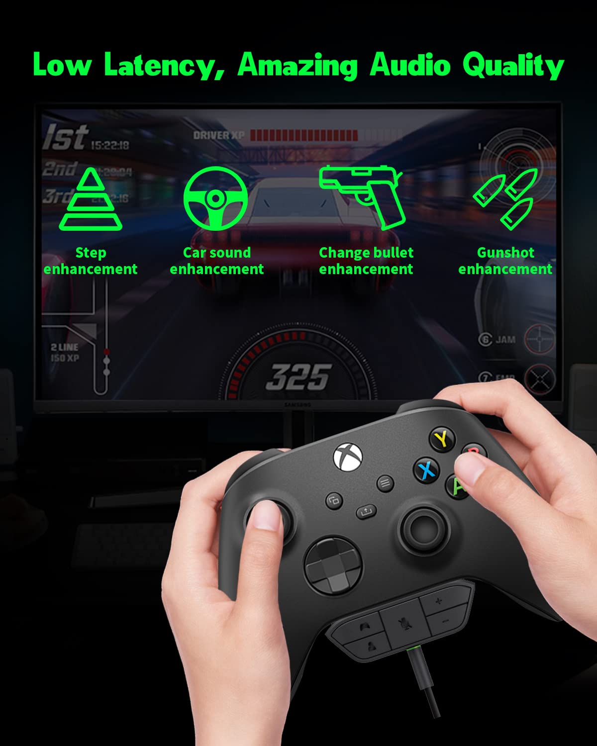 Olclss Stereo Headset Adapter, Xbox Controller Adapter Xbox Mic Adapter For Xbox One/One S/X/Elite 1/ Elite2/ Series S/X Control