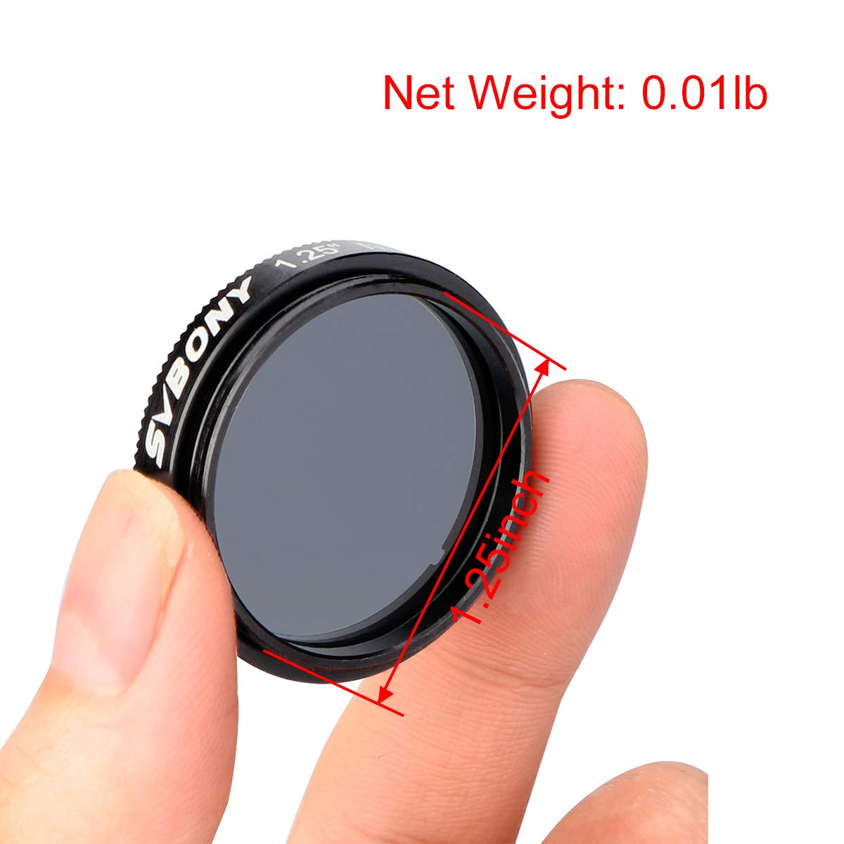 Svbony Sv139 Telescope Filter Moon Filter 1.25 Inch 12.5 Percent Transmission Telescope Filter Nd8 Neutral Density Filter For Te