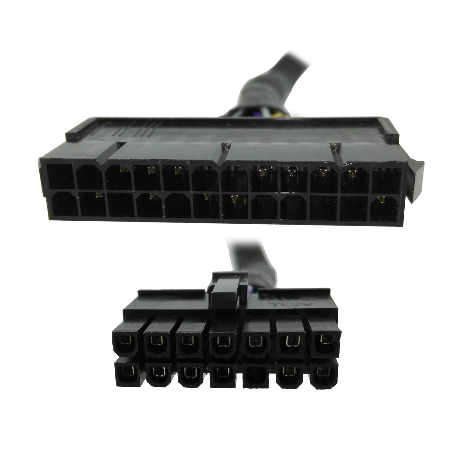 Comeap 24 Pin To 14 Pin Atx Psu Main Power Adapter Braided Sleeved Cable For Ibm Lenovo Pcs And Servers 12-Inch(30Cm) (Long Type