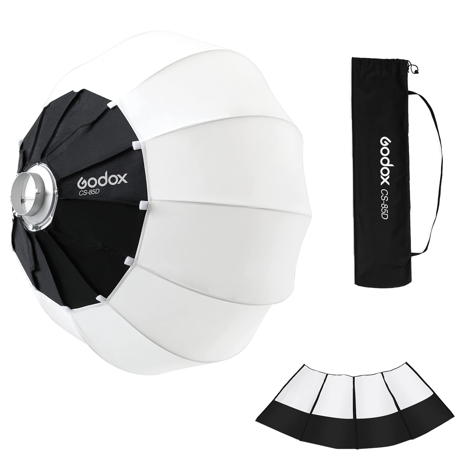 Godox Cs 85D Lantern Softbox 33.5Inch/85Cm Quick Setup Softbox Soft Light Modifier With Skirt & Carry Bag Round Shape Soft Box W