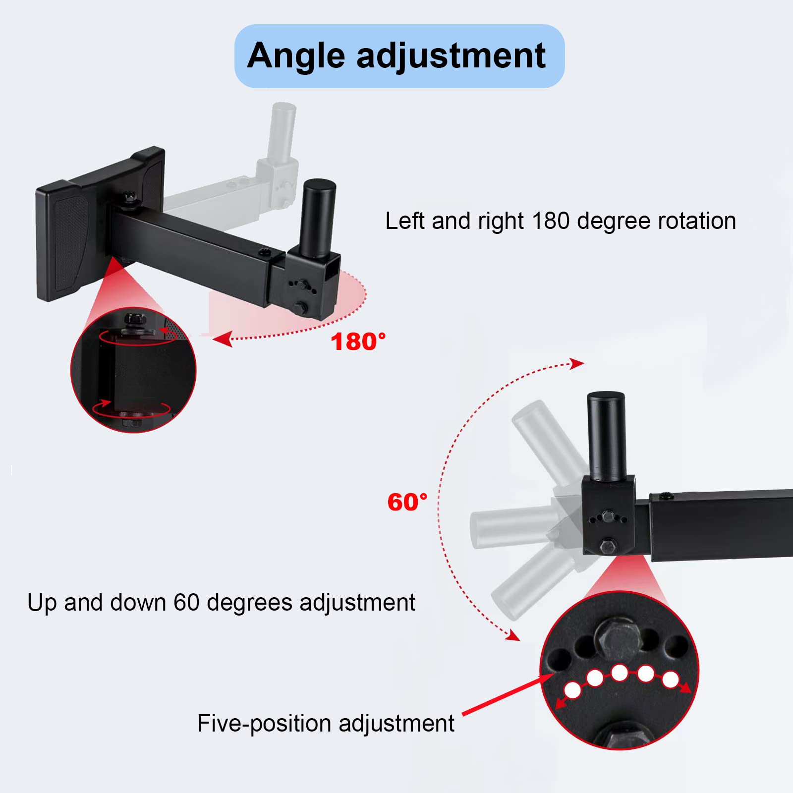 Dagcuxin Df 339 Speaker Wall Mount,Wall Speaker Mount ,Speaker Wall Stand Bracket For Pa Speaker Installations,Hold Up To 100Lbs