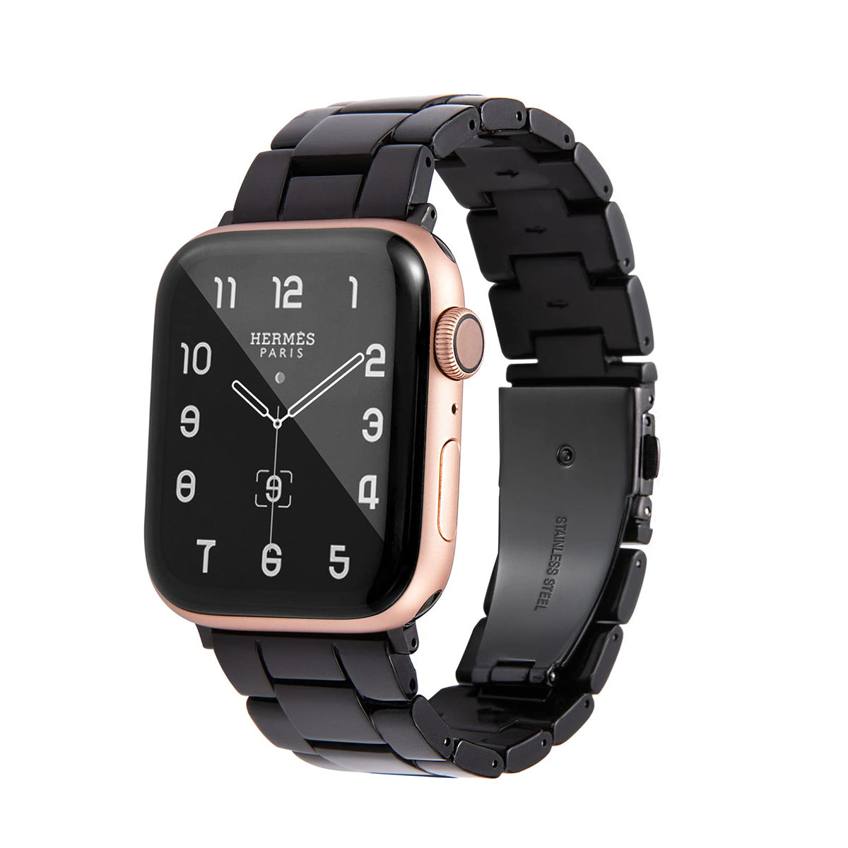 Hopo Compatible With Apple Watch Band,Thin Light Resin Strap Bracelet With Stainless Steel Buckle Replacement For Iwatch Series