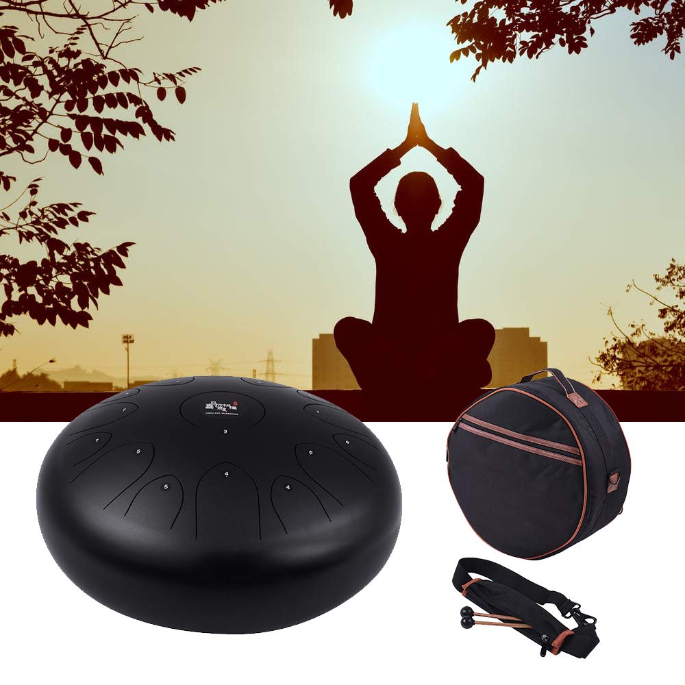 Fessional 14 Inch 15Tone Steel Tongue Drum Hand Pan Drum C Key Percussion Instrument With Drum Mallets Carry Bag