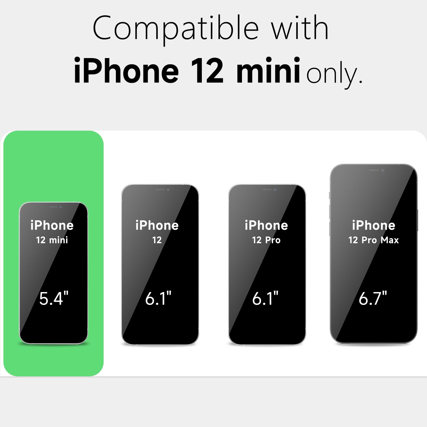 Loeoel For Iphone 12 Mini Case Clear, Transparent Hybrid 12 Mini Phone Case [Hard Plastic & Soft Silicone Bumper] Acrylic Non Ye