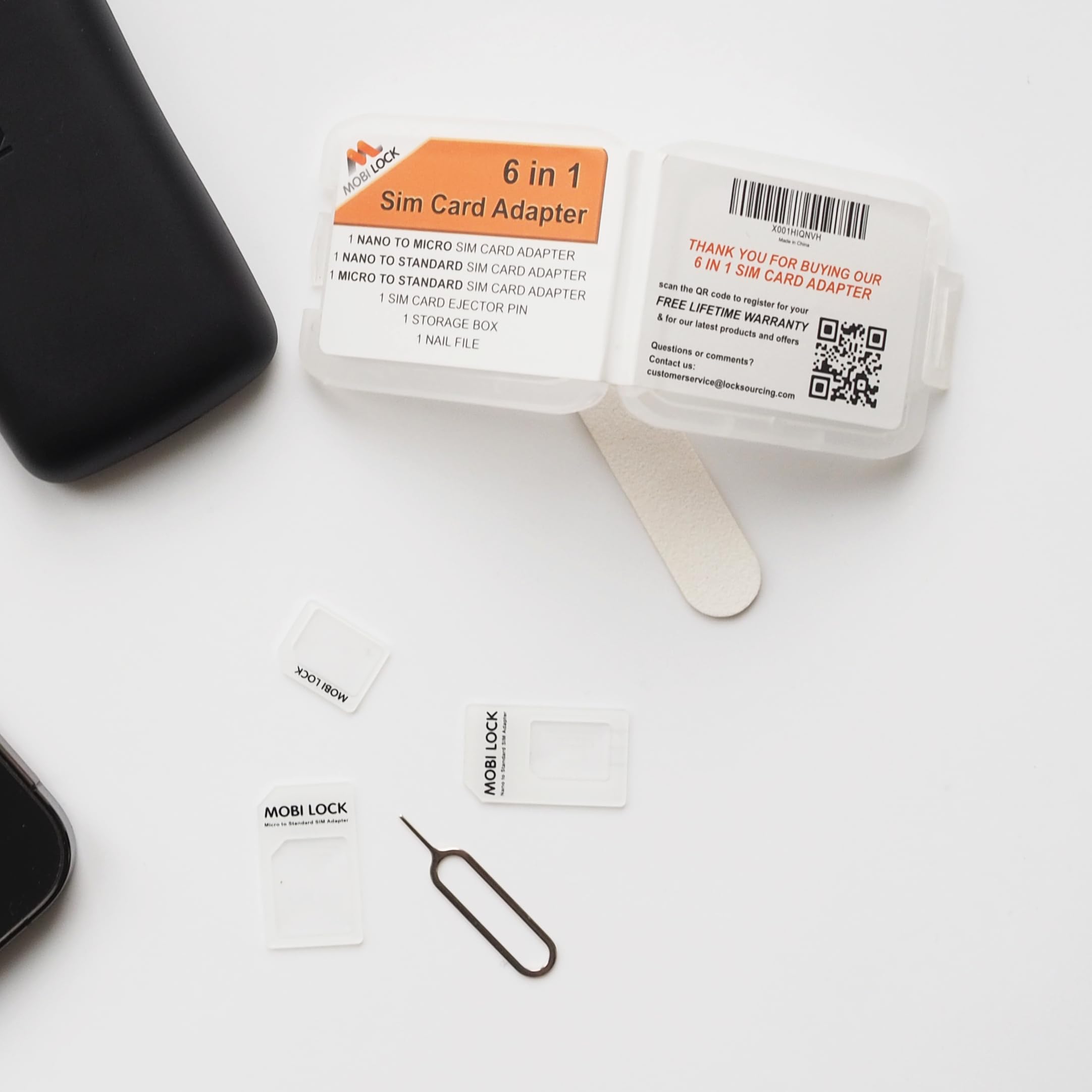 6 In 1 Sim Card Adapter Kit (Micro, Nano And Standard Sim) Compatible With All Iphones (15, 14, 13, X, Pro And All Iphone Series