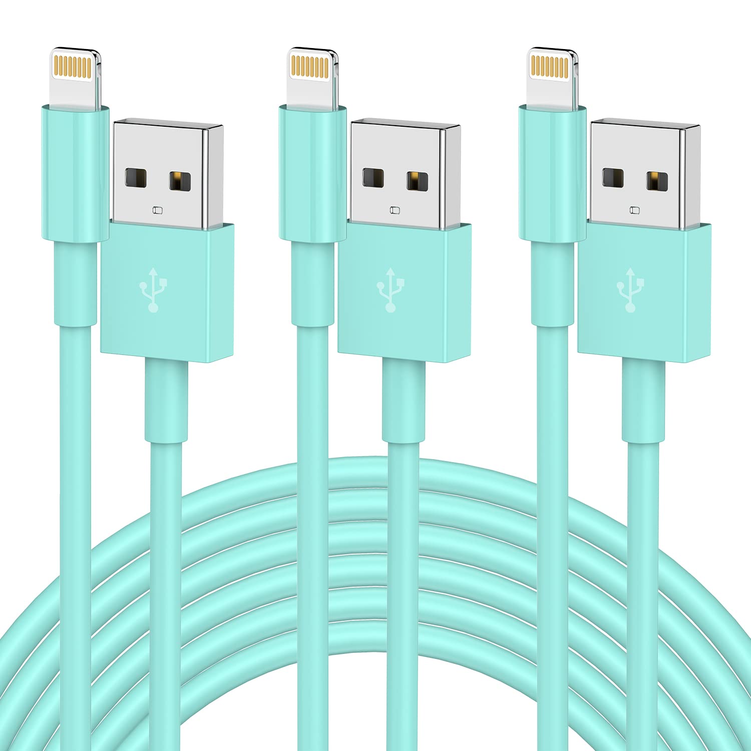 Qziiw Iphone Charger Cable 3 Ft [Apple Mfi Certified], 3Pack 3 Feet Long Usb To Lightning Cable, Apple Charging Power Cord 3 Foo