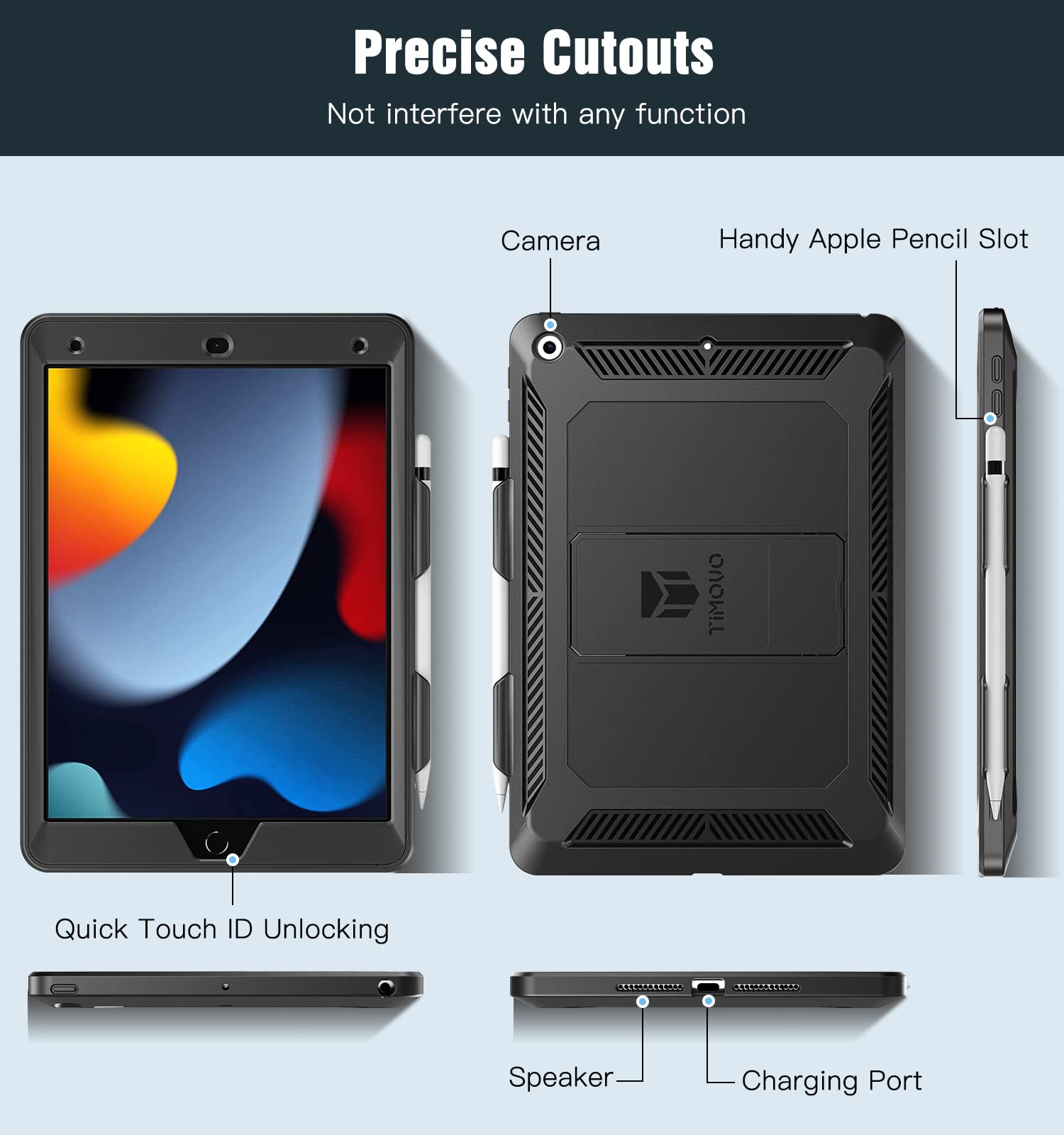 Timovo For Ipad 10.2 Case Ipad 9Th Generation 2021/Ipad 8Th Generation 2020/Ipad 7Th Generation 2019 Case,Heavy Duty Shockproof