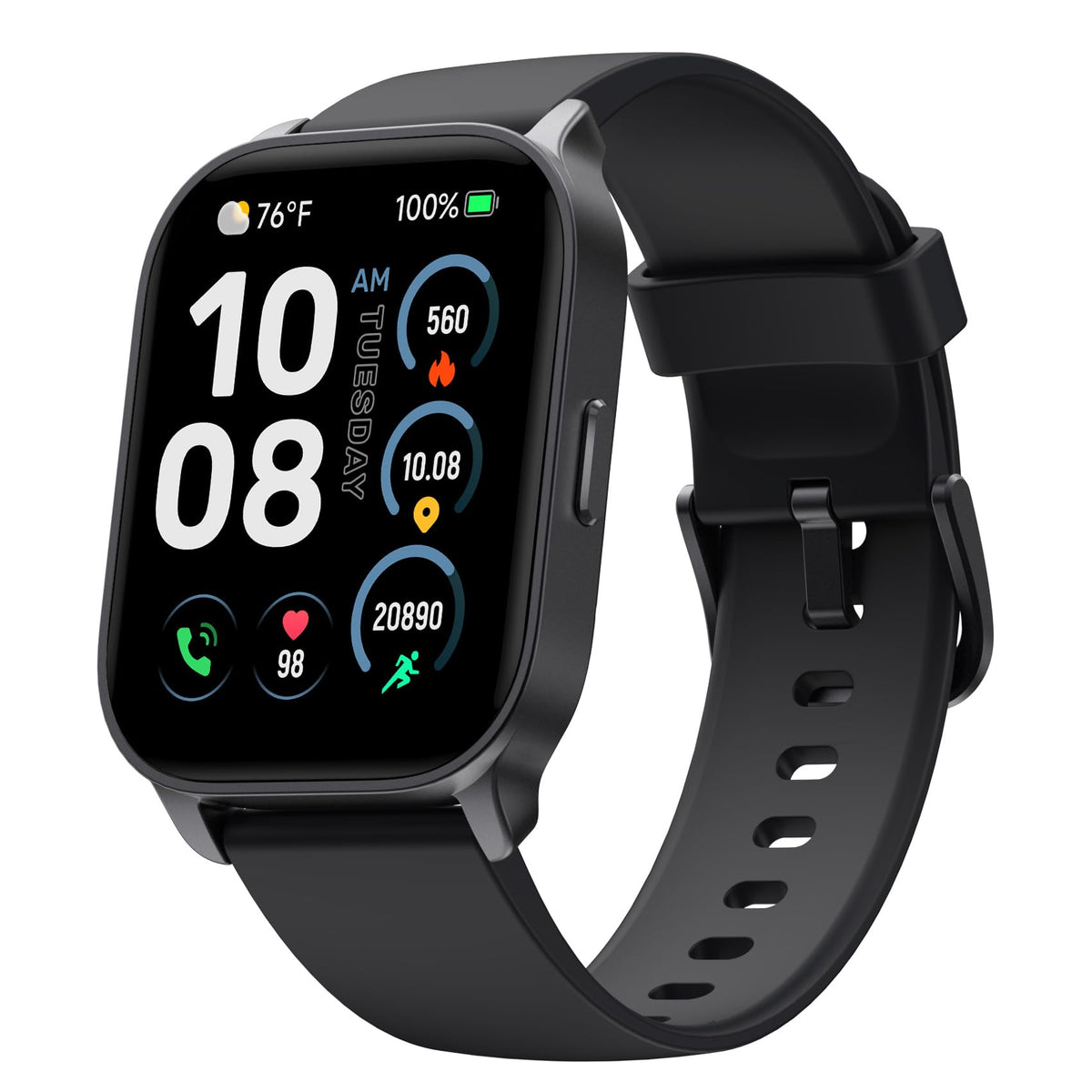 Toobur Smart Watch For Men Women, Smartwatch Compatible Android And Ios Phone, Answer/Make Calls, Fitness Tracker Watch, Heart R
