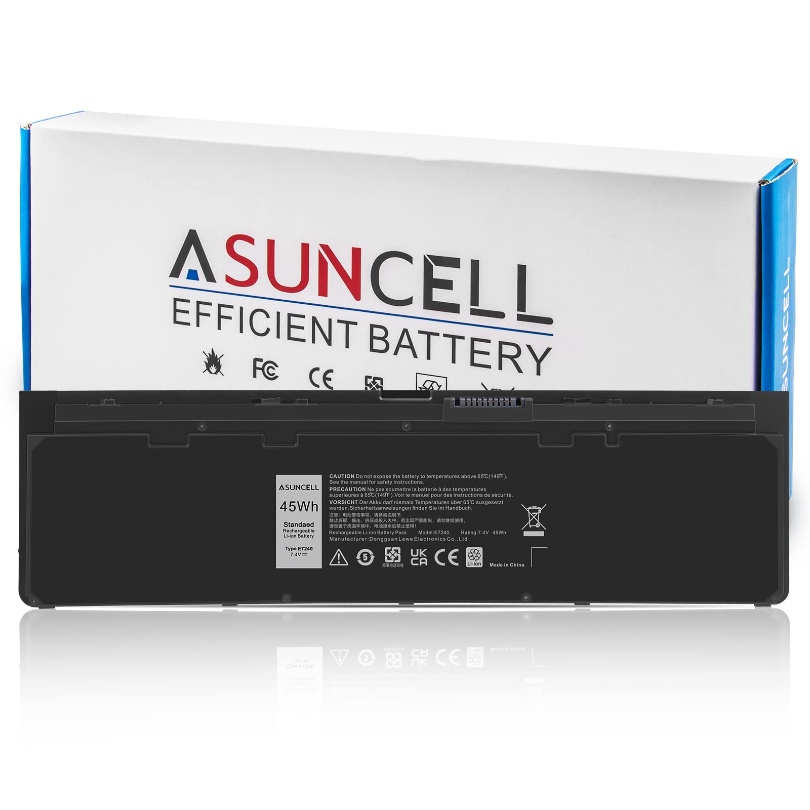 Asuncell Laptop Battery Replacement For Dell Latitude 12 7000 Sereis E7240 E7250 Ultrabook, 45Wh 7.4V