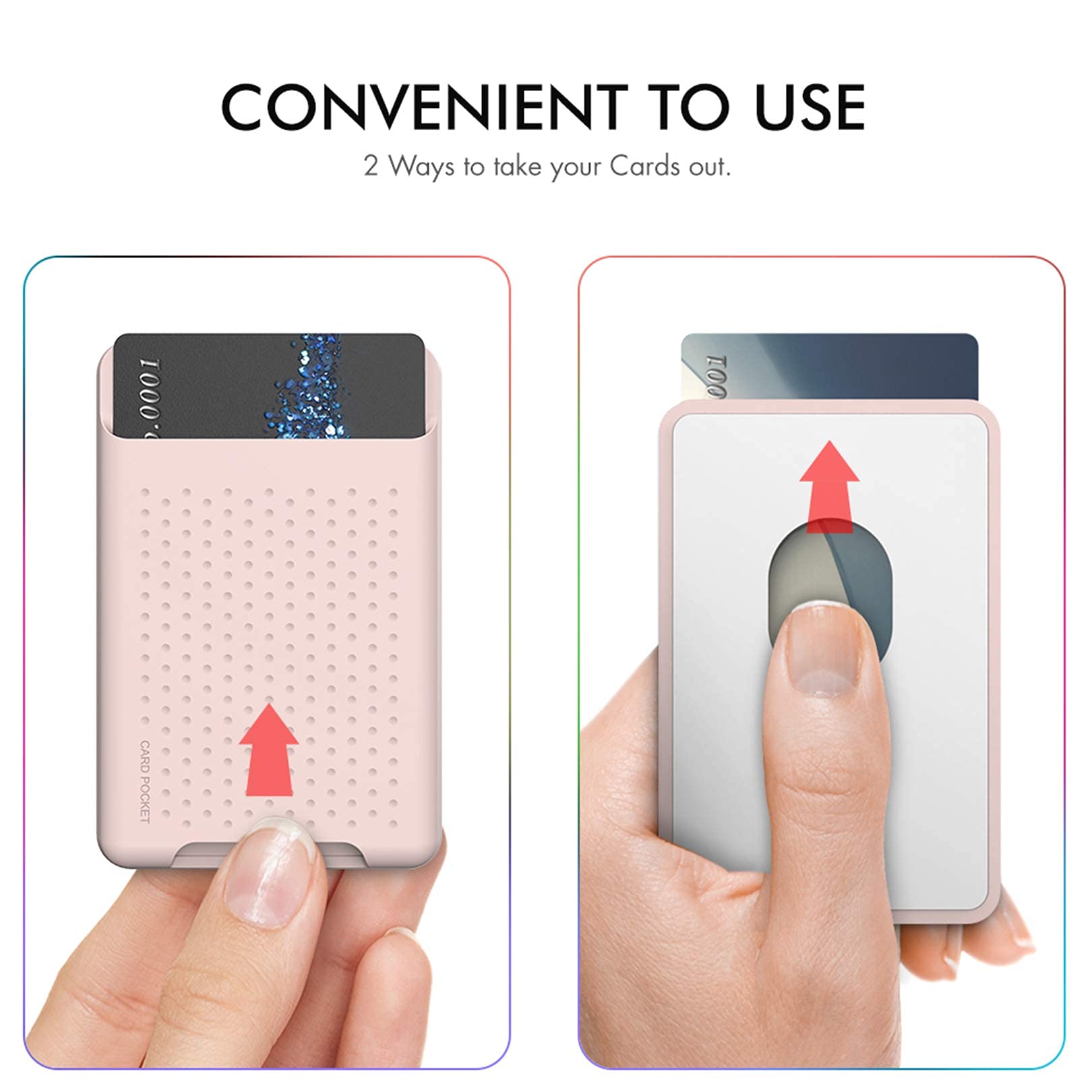 Biajiya Card Holder For Back Of Phone For Stand Magsafe Magnetic Silicone Wallet Compatible With Iphone17/16/15/14/13/12/12 Pro/
