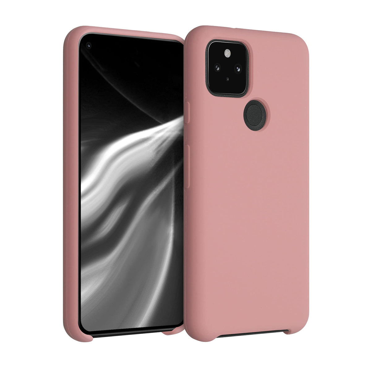 Kwmobile Case Compatible With Google Pixel 5 Case   Tpu Silicone Phone Cover With Soft Finish   Winter Rose