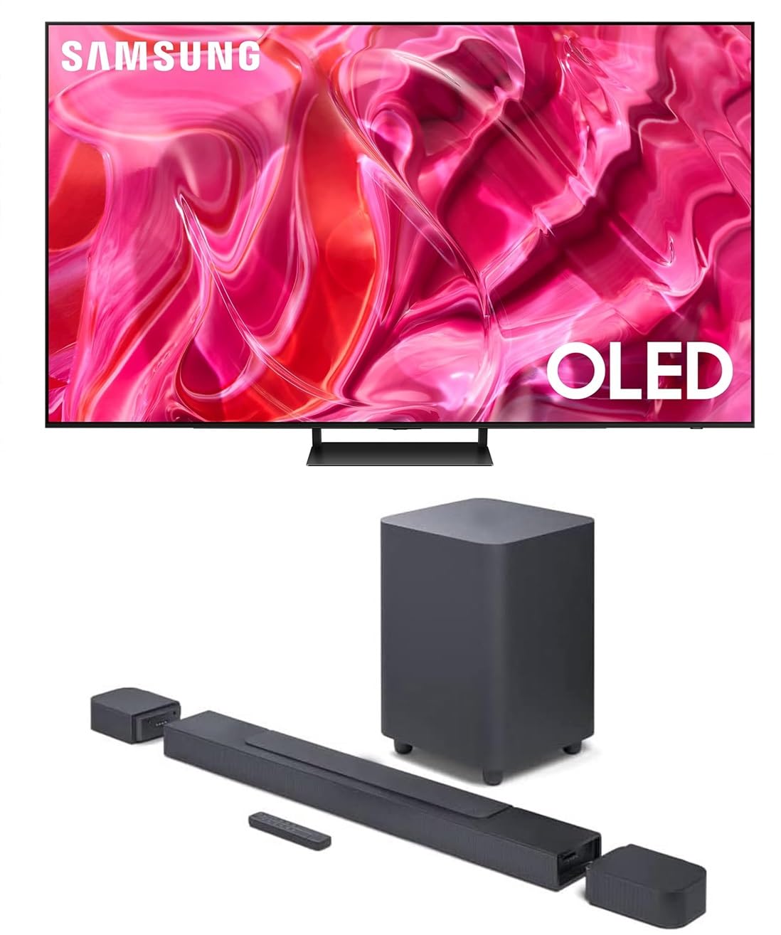 Samsung Qn77S90Cafxza 77 Inch 4K Oled Smart Tv With Ai Upscaling With A Bar-700 5.1Ch Soundbar And Subwoofer With Surround Speak