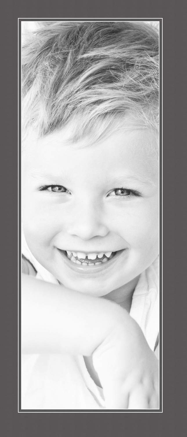 11X31 Cinder / Charcoal Custom Mat For Picture Frame With 7X27 Opening Size (Mat Only, Frame Not Included)