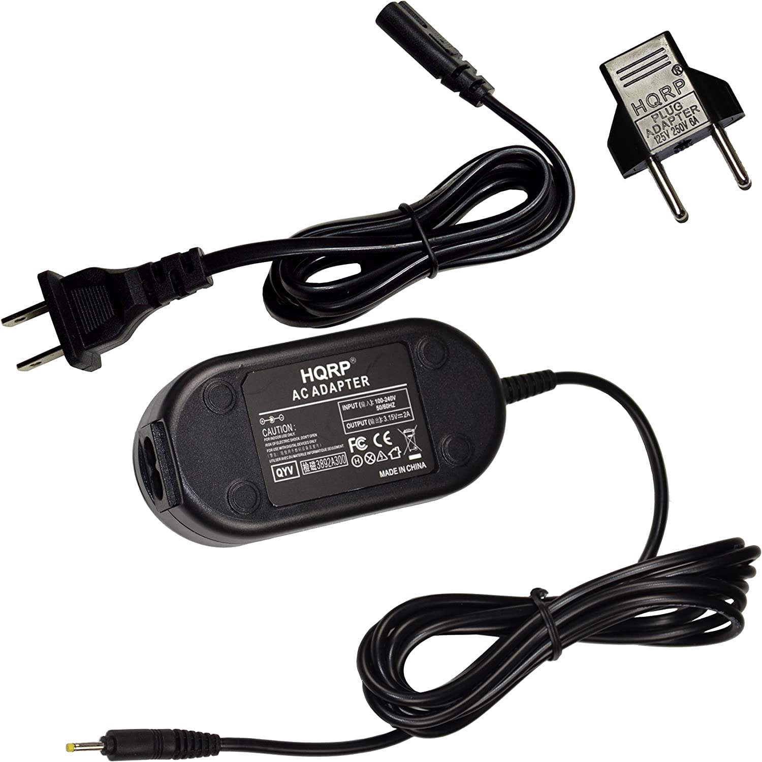 Hqrp Ac Adapter Compatible With Canon Ack 800 Powershot A200, Sx120, Sx130, A410, A420, A430, A460, A470, A490, A495, A500, A510, A520, A530, A540, A550, A560, A570 Is, A580, A590 Is Digital Camera